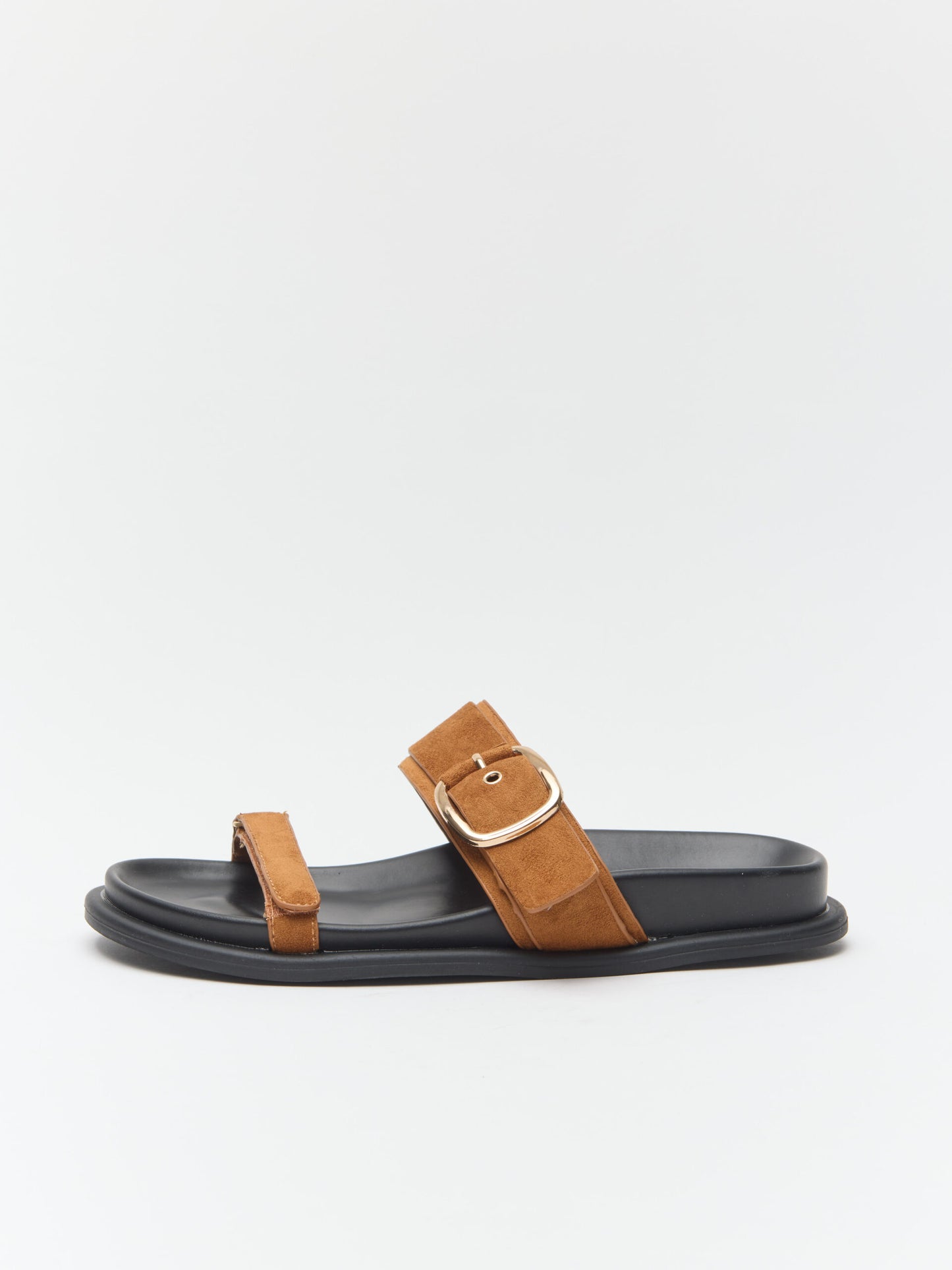 כפכפי רצועות דמוי זמש אלבה | קאמל