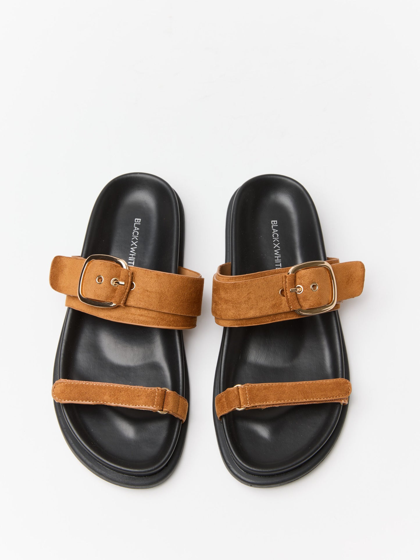 כפכפי רצועות דמוי זמש אלבה | קאמל