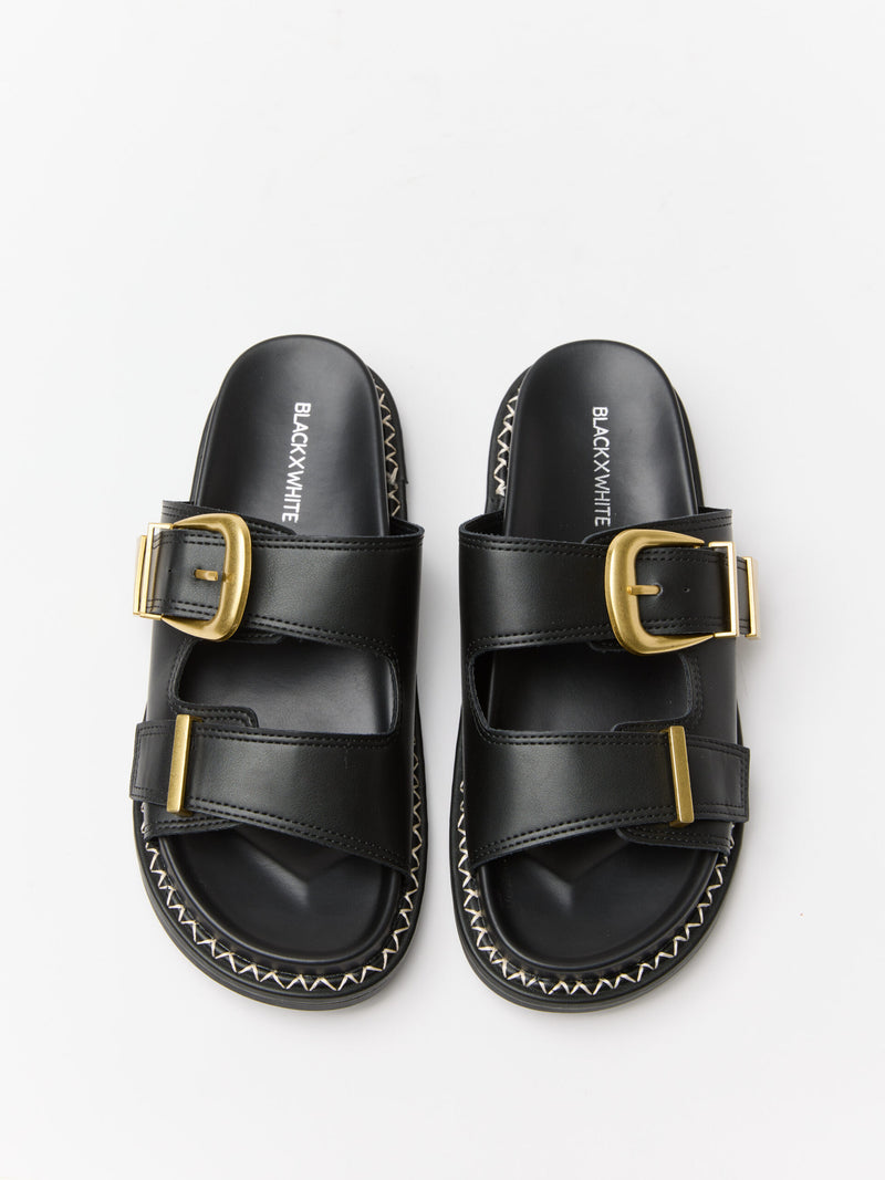 כפכפי רצועות אבזם זנדר | שחור