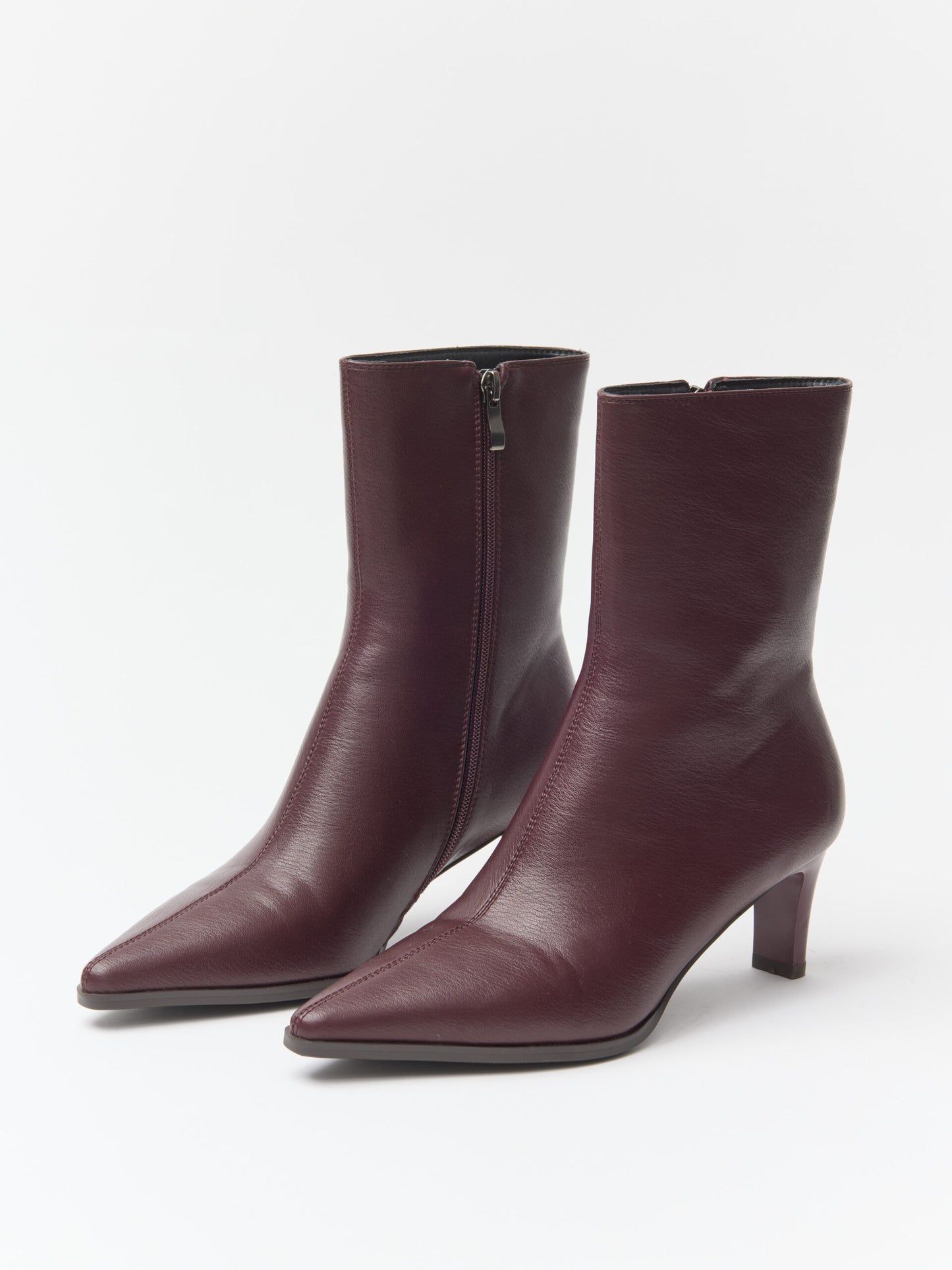 מגפוני עקב דק שפיץ ג'וי | בורדו