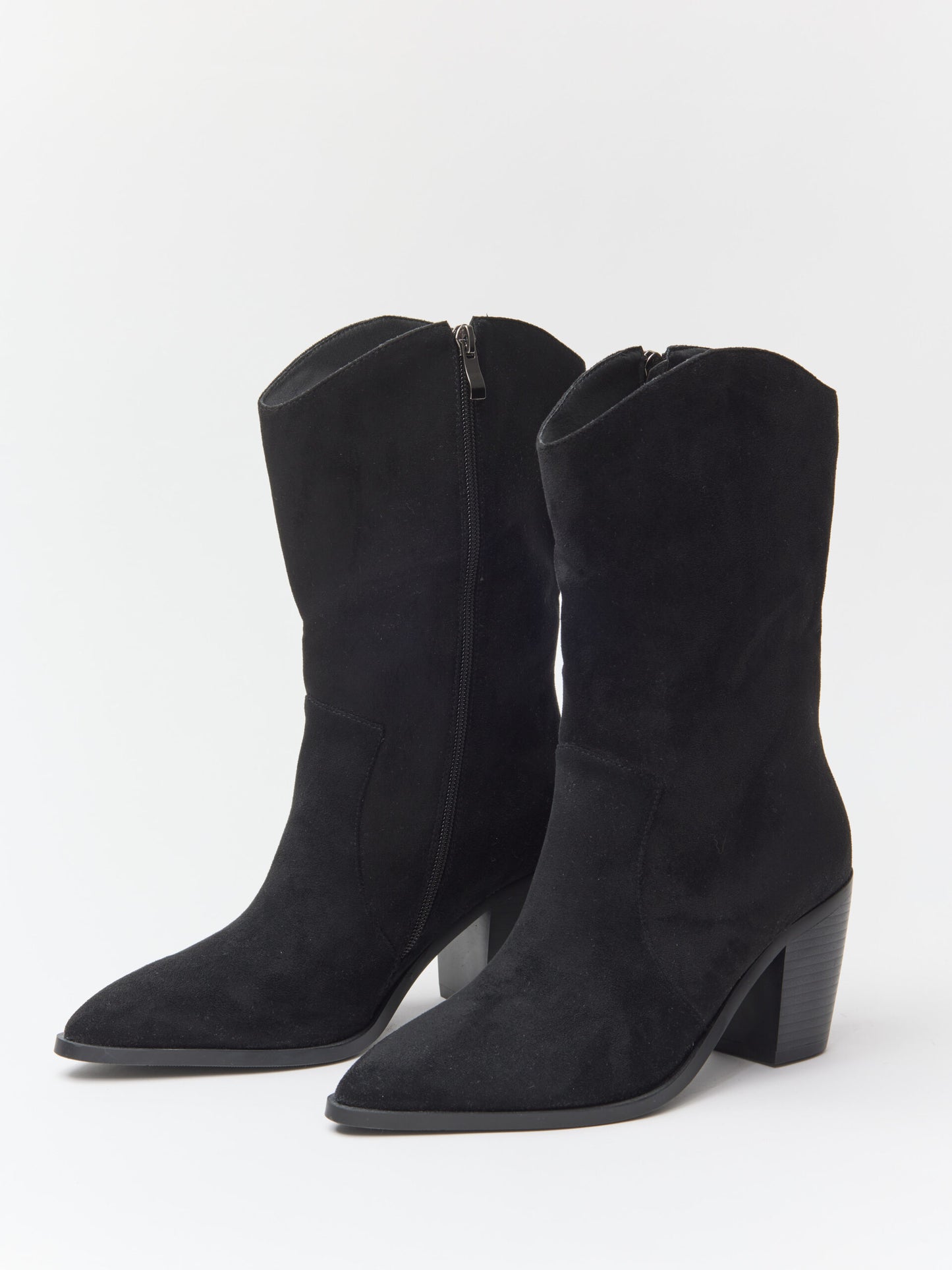 מגפי בוקרים דמוי זמש ג'מה | שחור