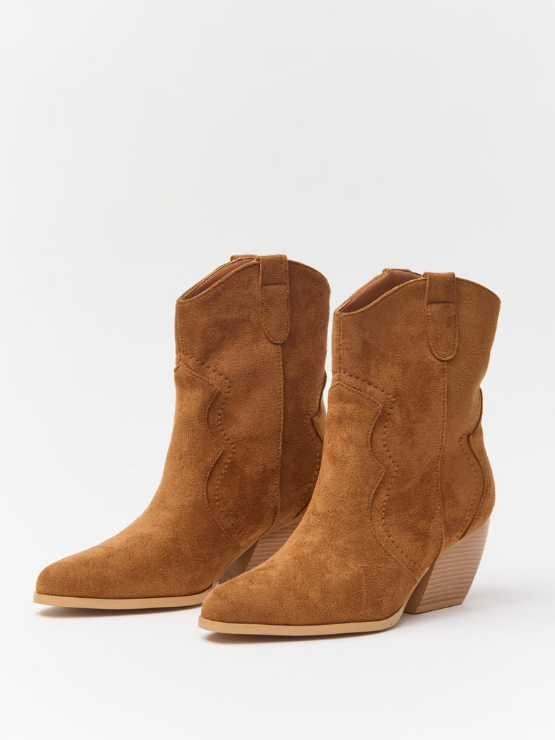 מגפוני בוקרים דמוי זמש אודרי | חום