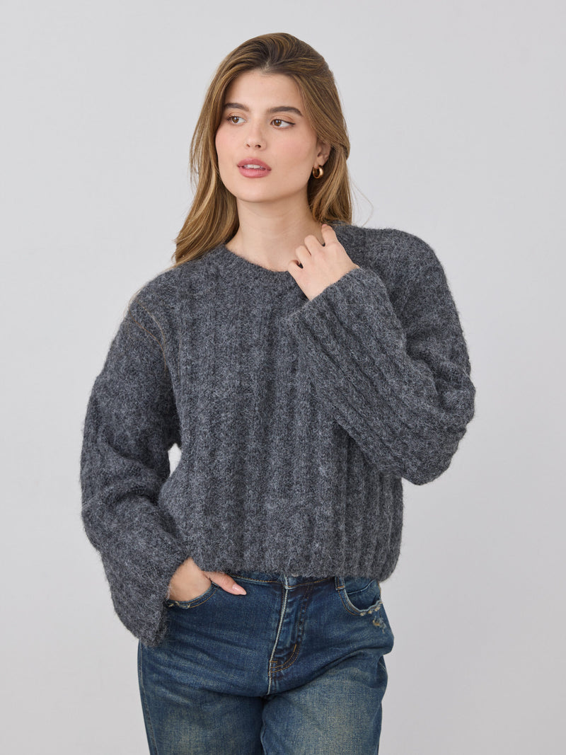 סוודר רוקסן | אפור