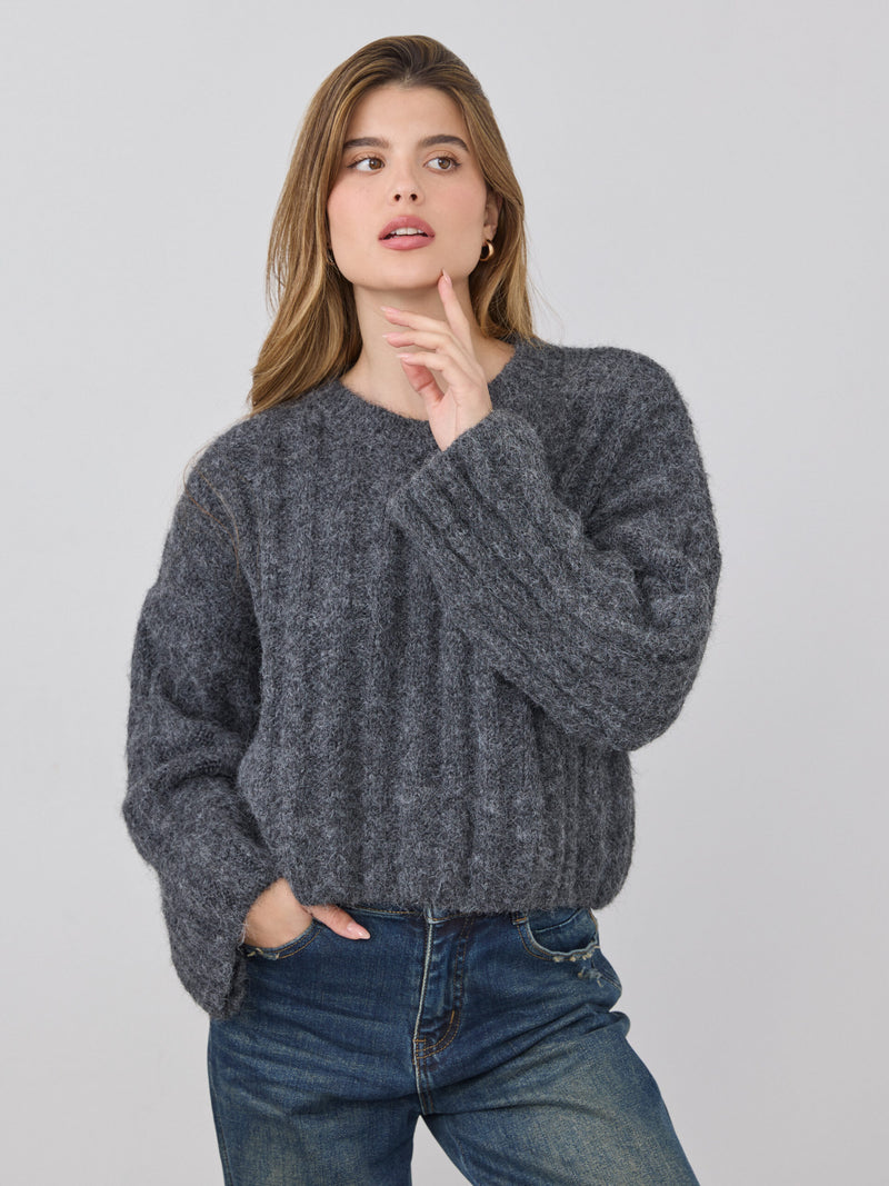 סוודר רוקסן | אפור