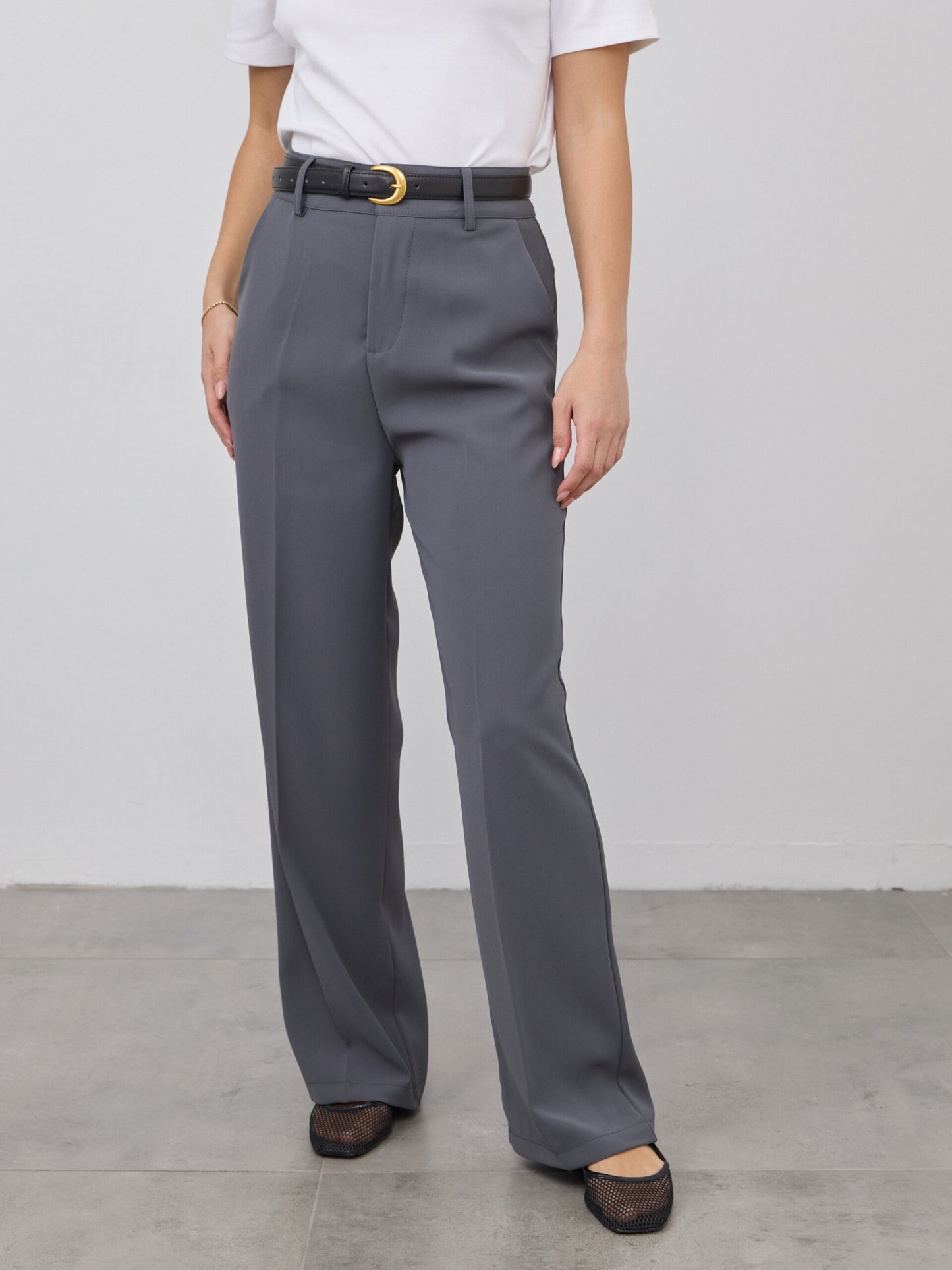 מכנסיים ארוכים מחוייטים גארט | אפור