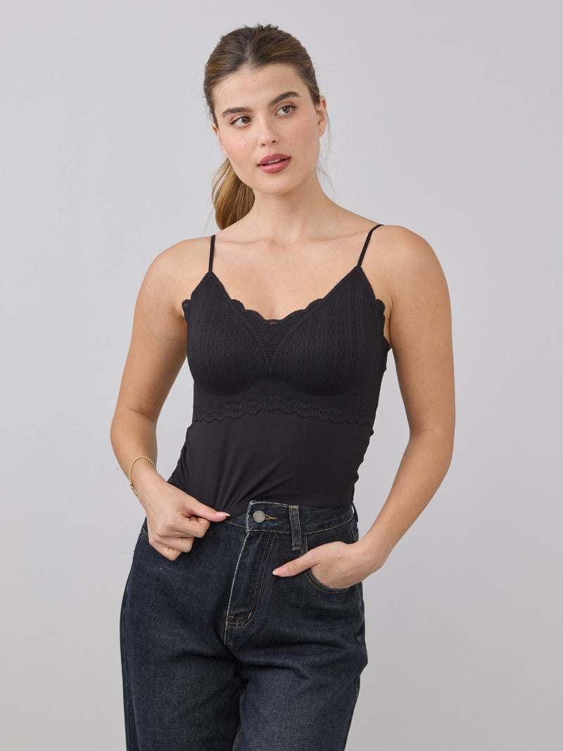 ברלט תחרה גלייז | שחור