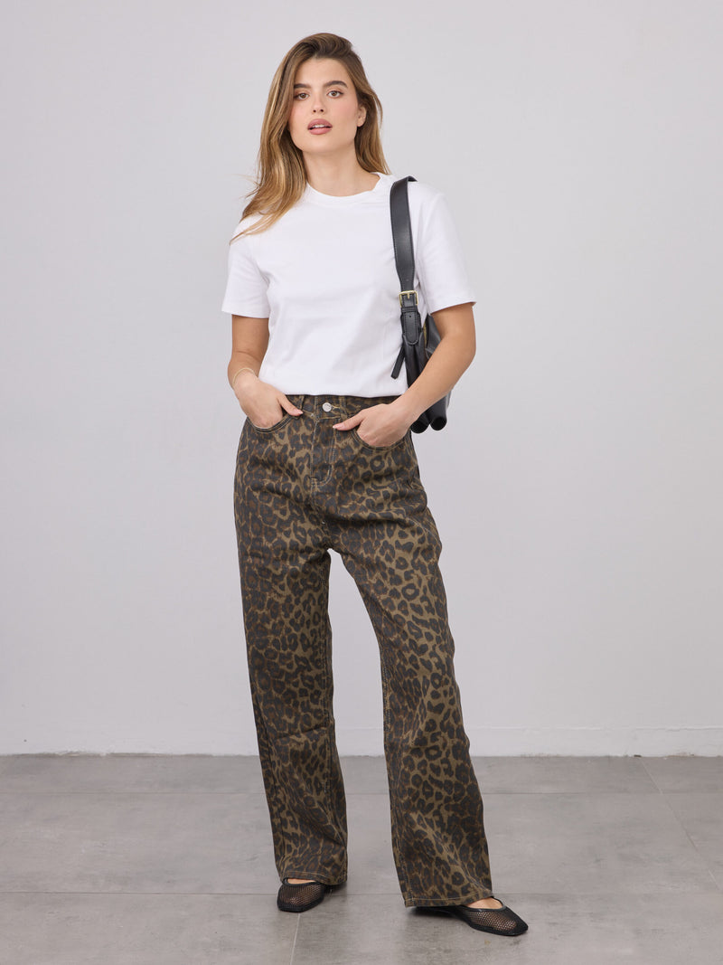 ג'ינס הדפס מנומר סלייד | מנומר