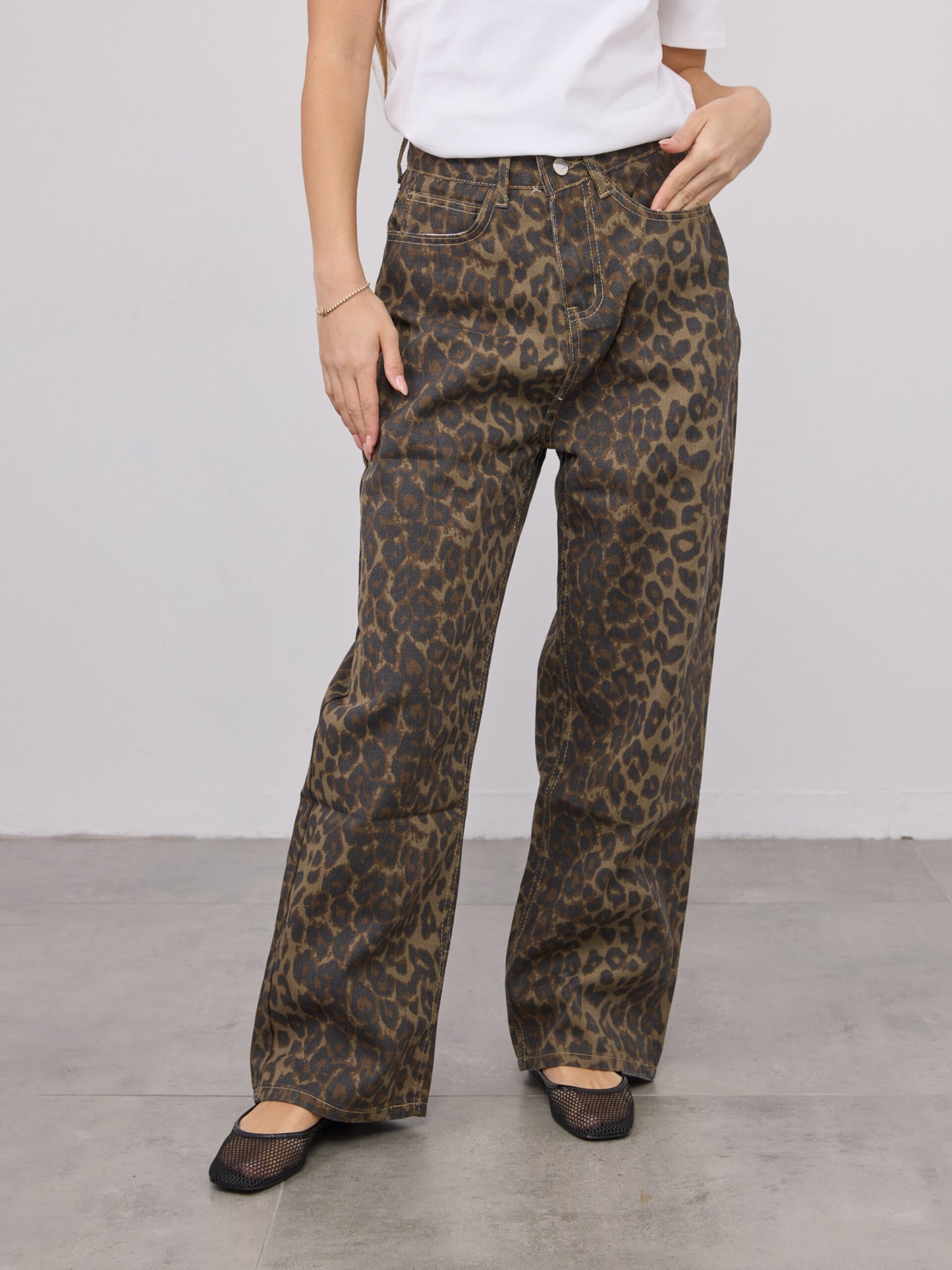 ג'ינס הדפס מנומר סלייד | מנומר