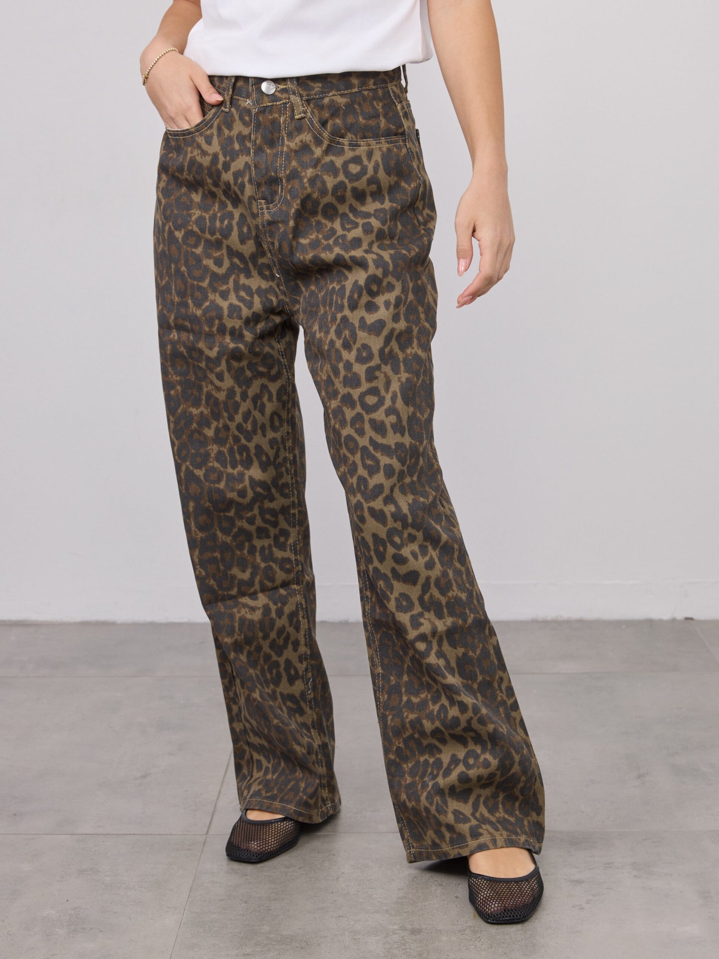 ג'ינס הדפס מנומר סלייד | מנומר