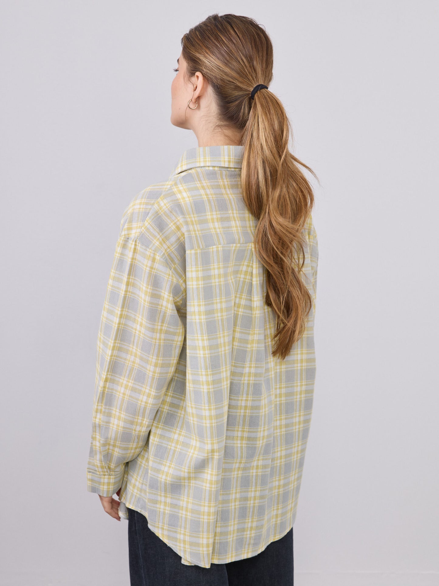 חולצה מכופתרת משבצות לואיזה | צהוב