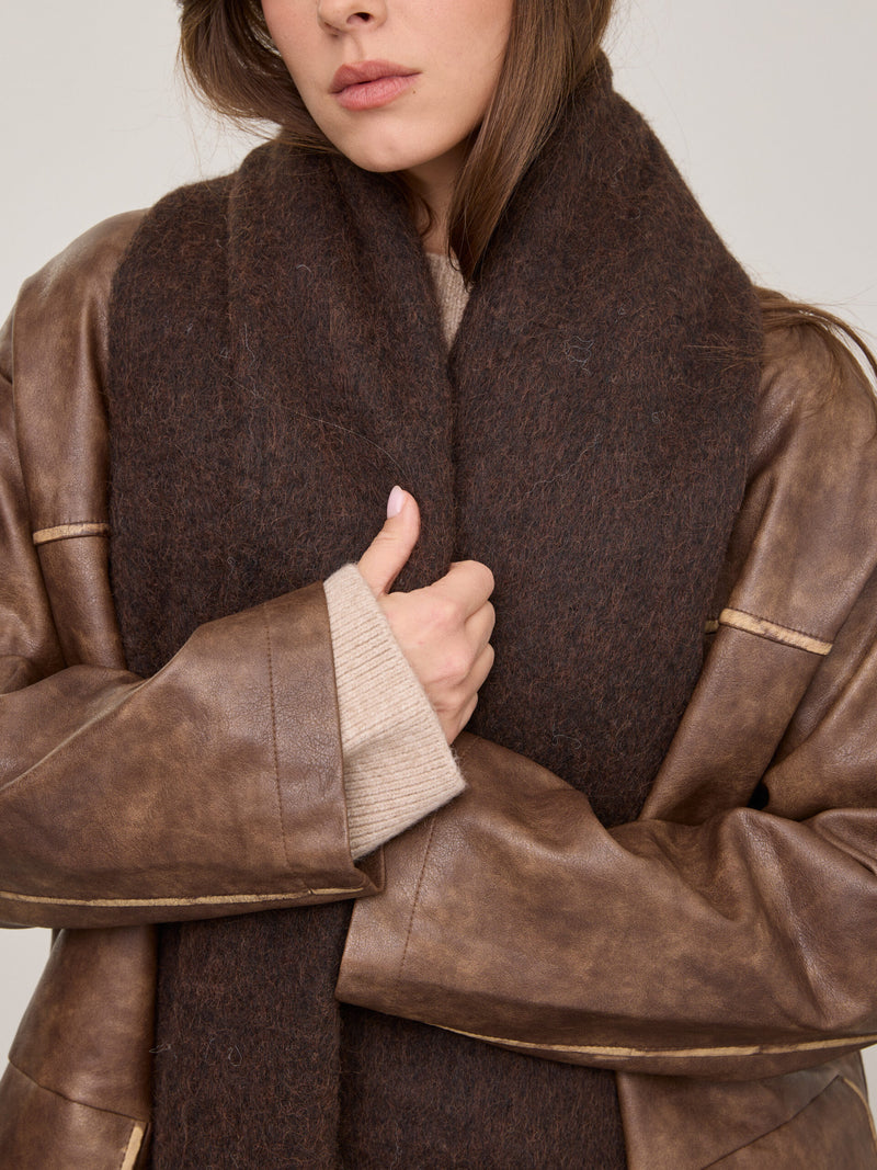 צעיף צמר | חום