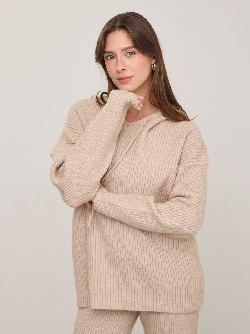 חליפת סריג קפוצ'ון לוסין | חאקי