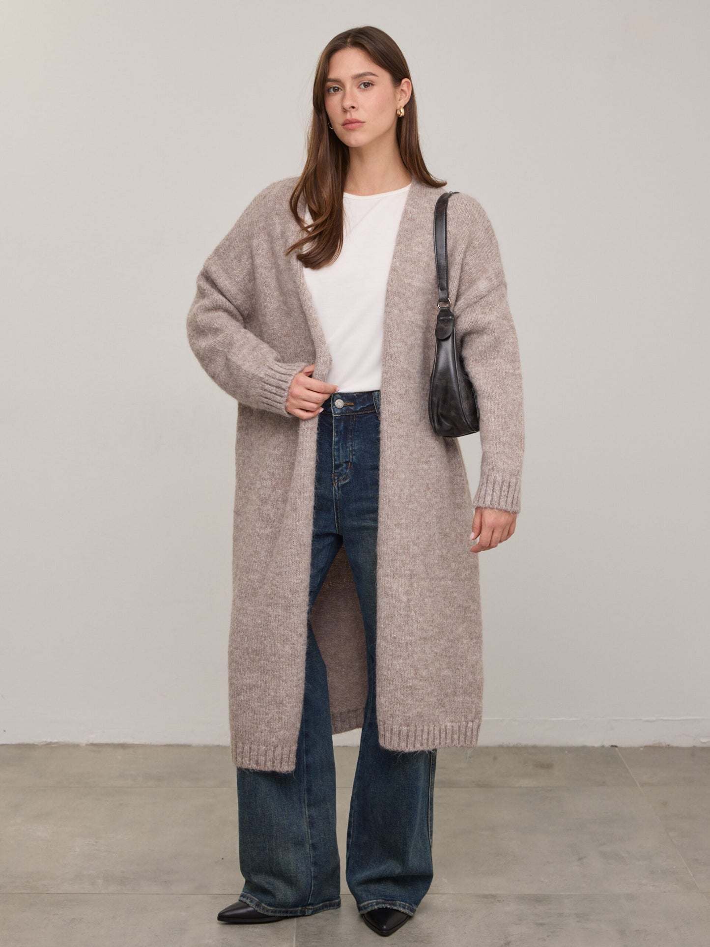 קרדיגן ארוך  מילה | חום