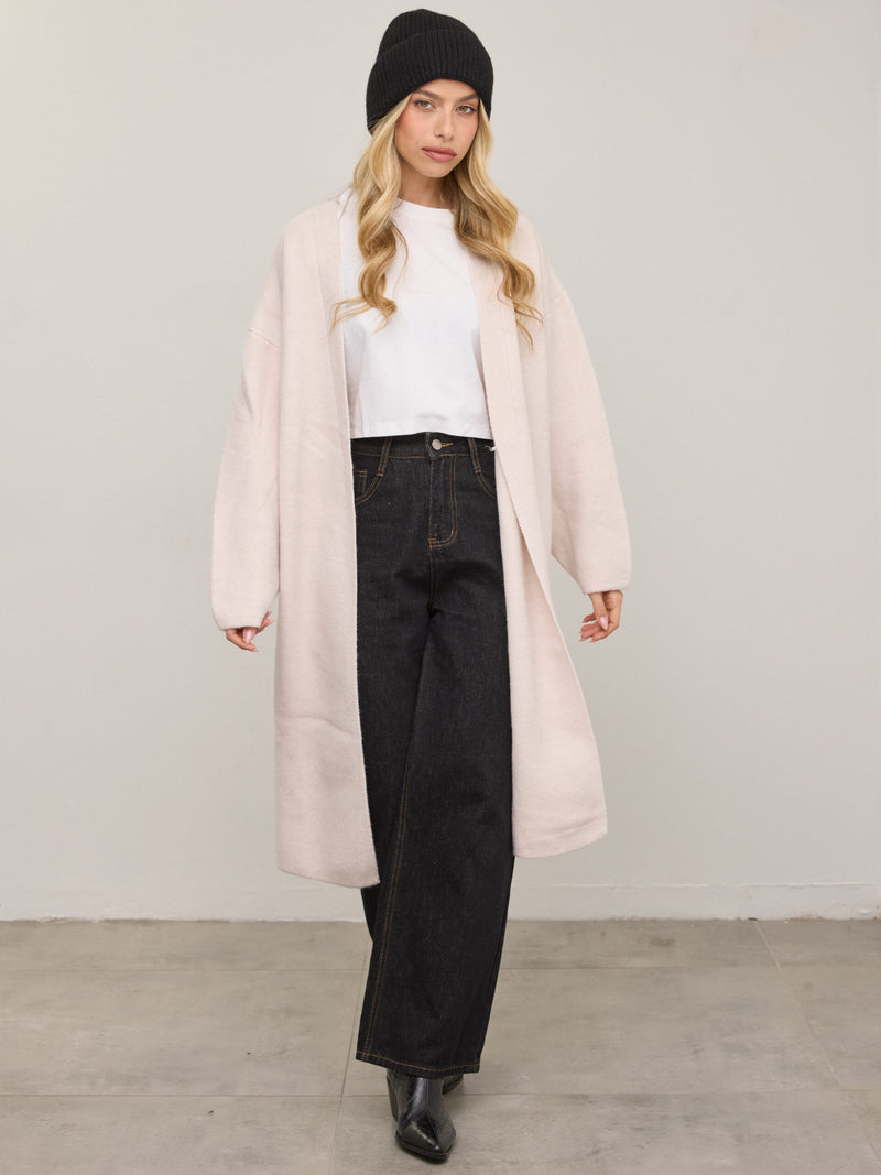 קרדיגן פתוח קלרה | בז'