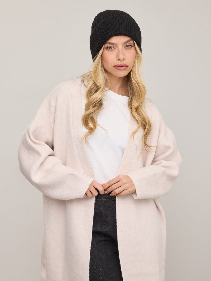 קרדיגן פתוח קלרה | בז'