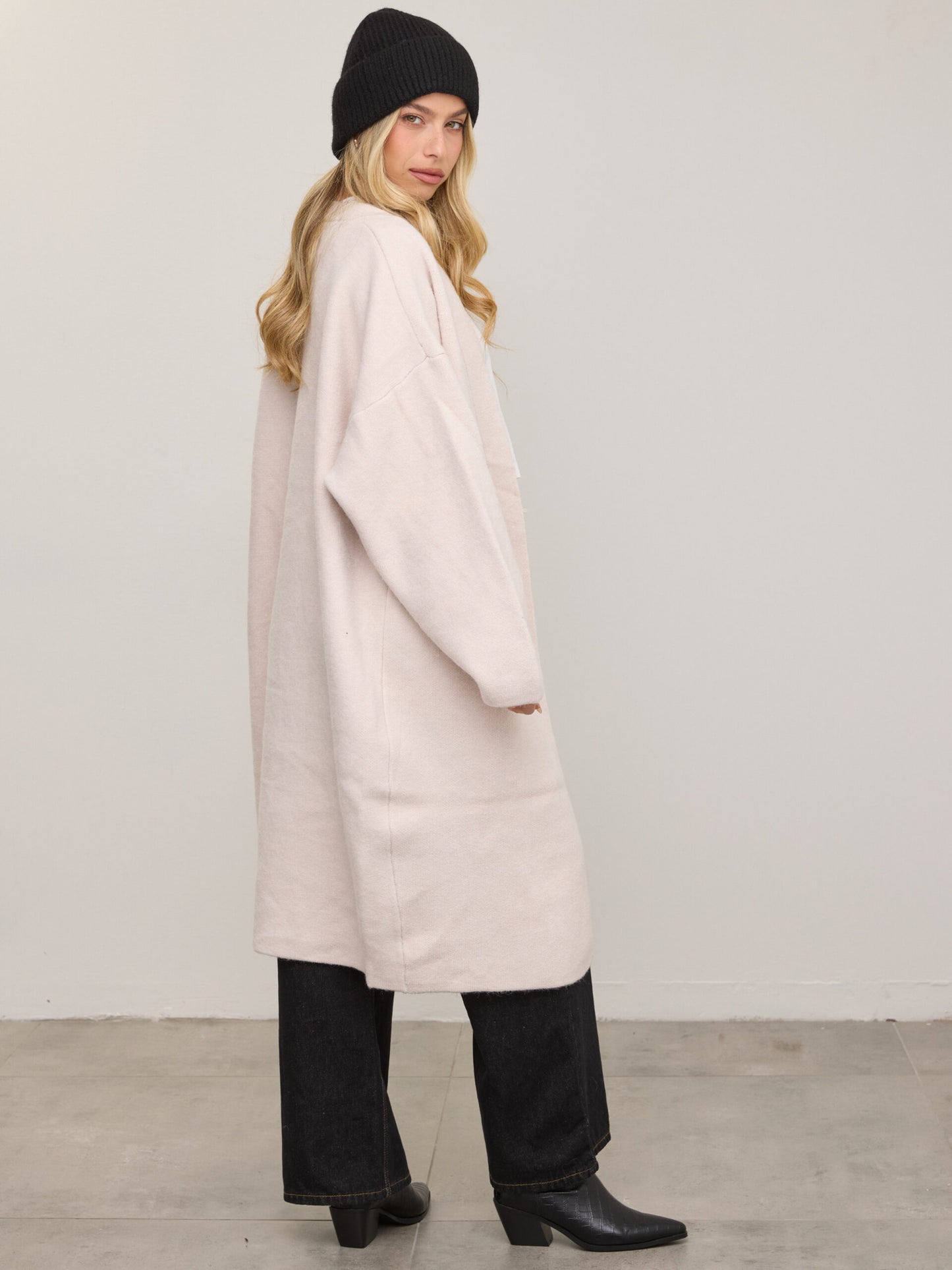 קרדיגן פתוח קלרה | בז'