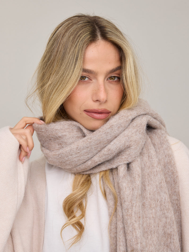 צעיף צמר | בז'