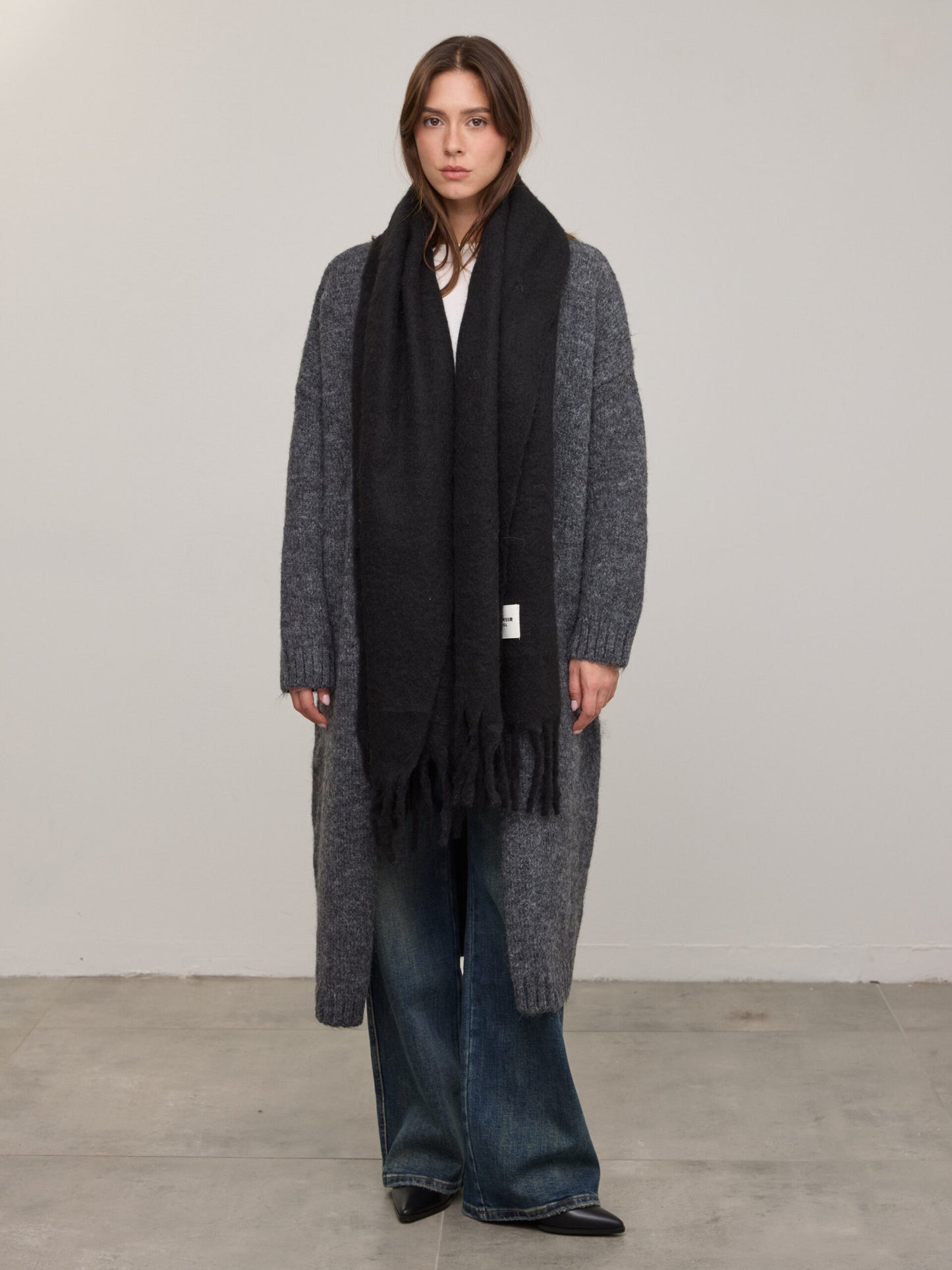 צעיף צמר | שחור