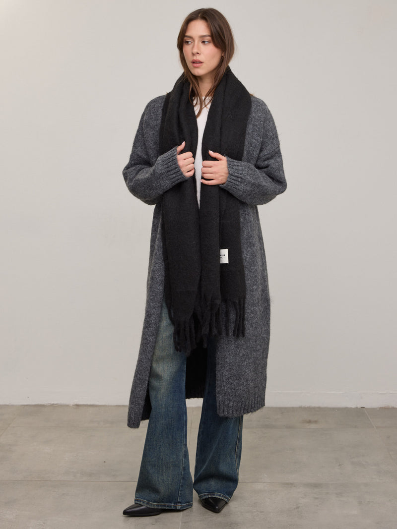 צעיף צמר | שחור