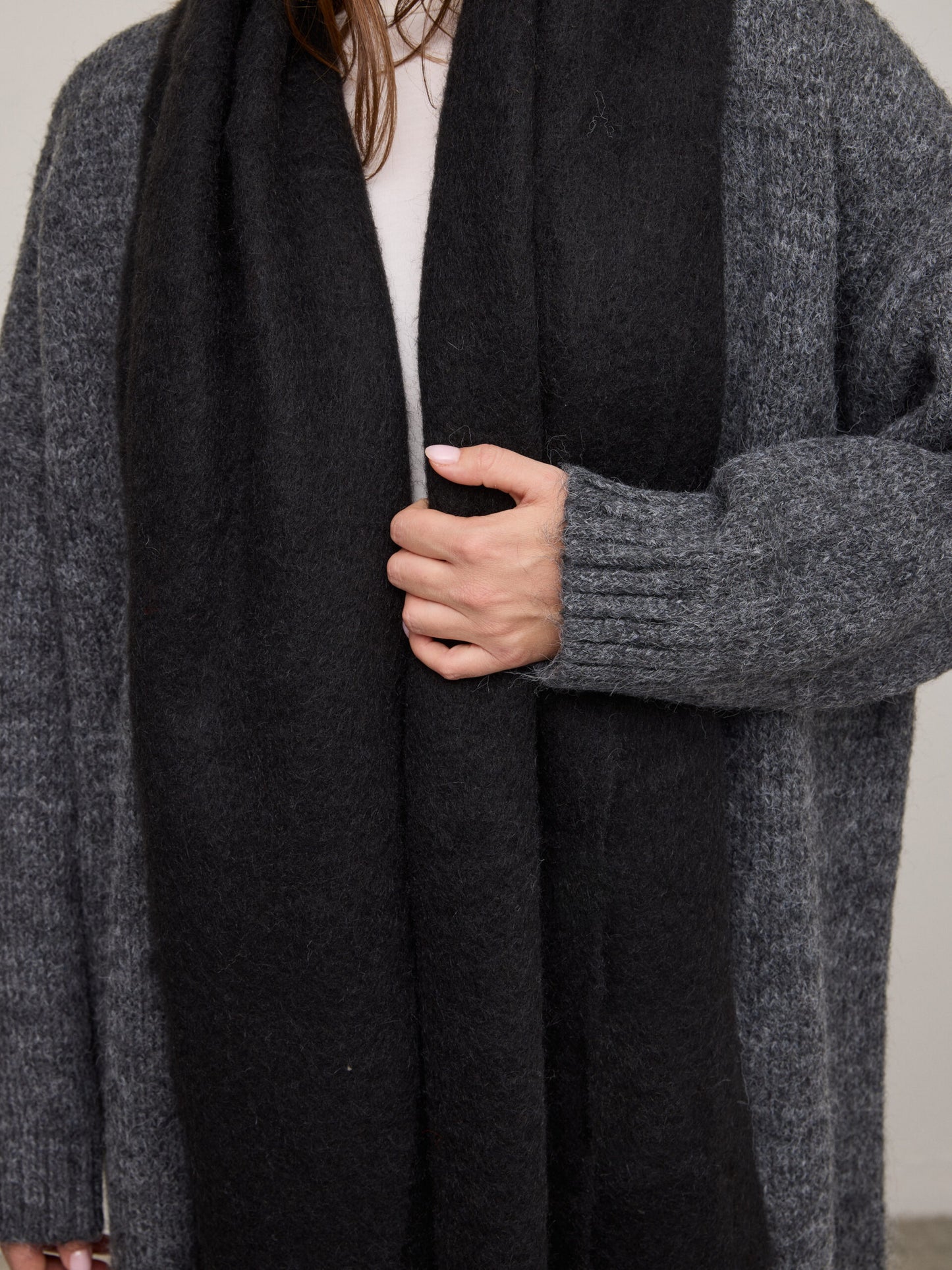 צעיף צמר | שחור