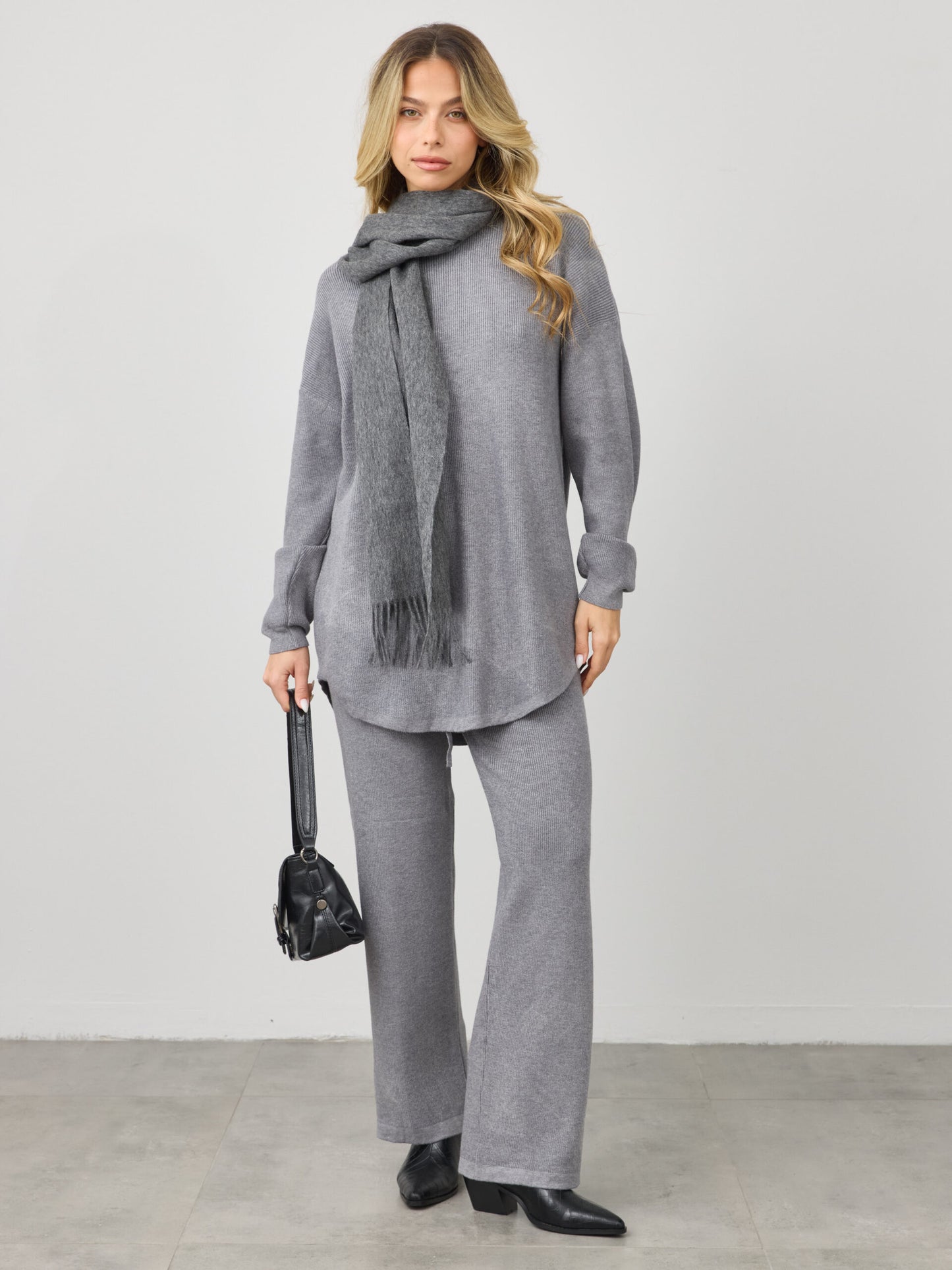 חליפת סריג ביילי | אפור