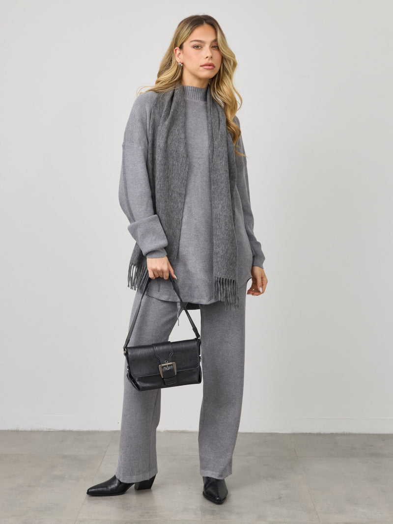 חליפת סריג ביילי | אפור