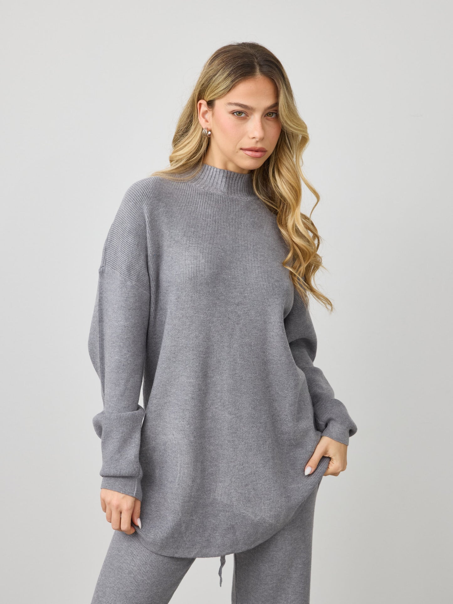 חליפת סריג ביילי | אפור