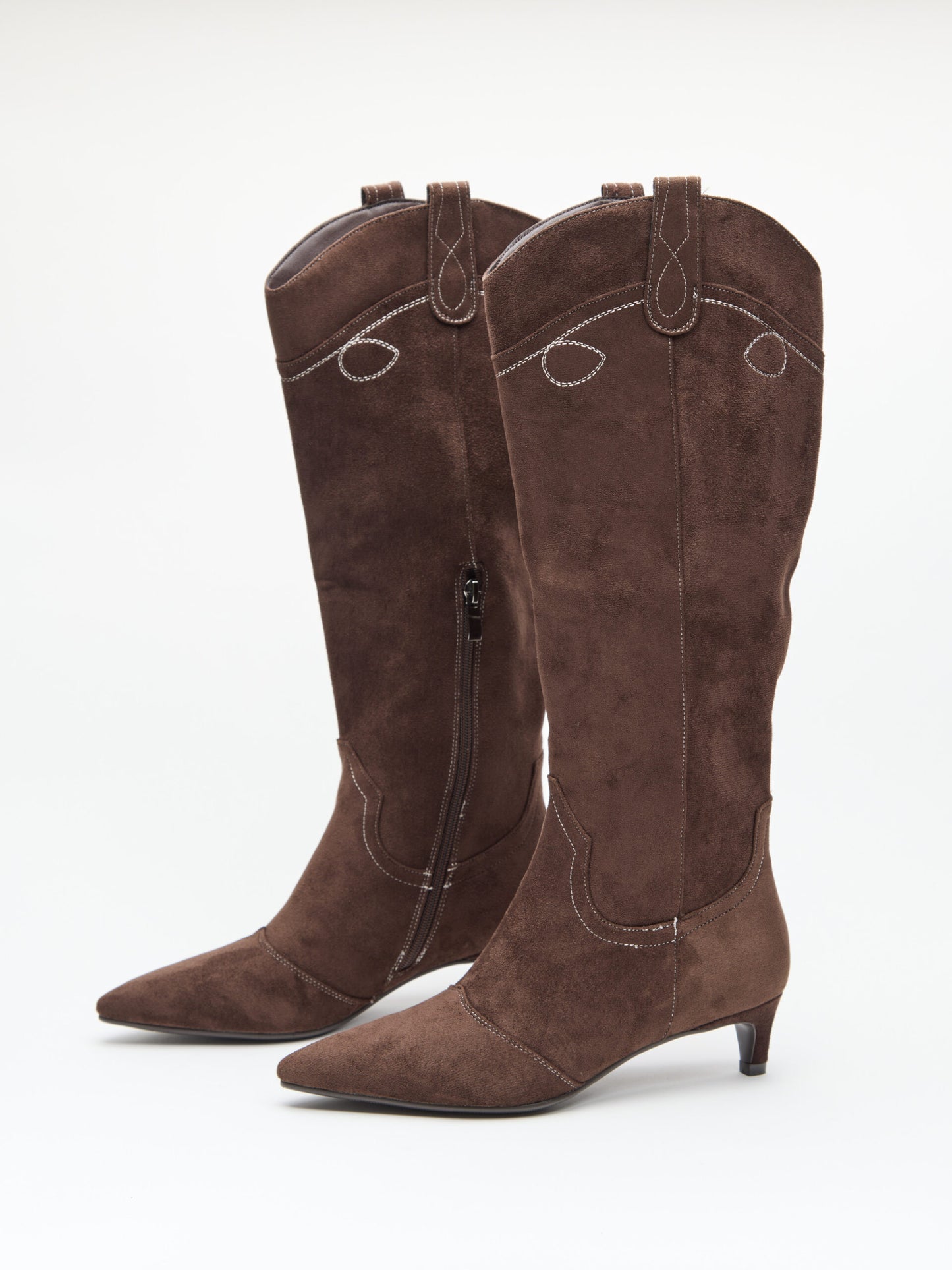 מגפי בוקרים דמוי זמש קופר | חום