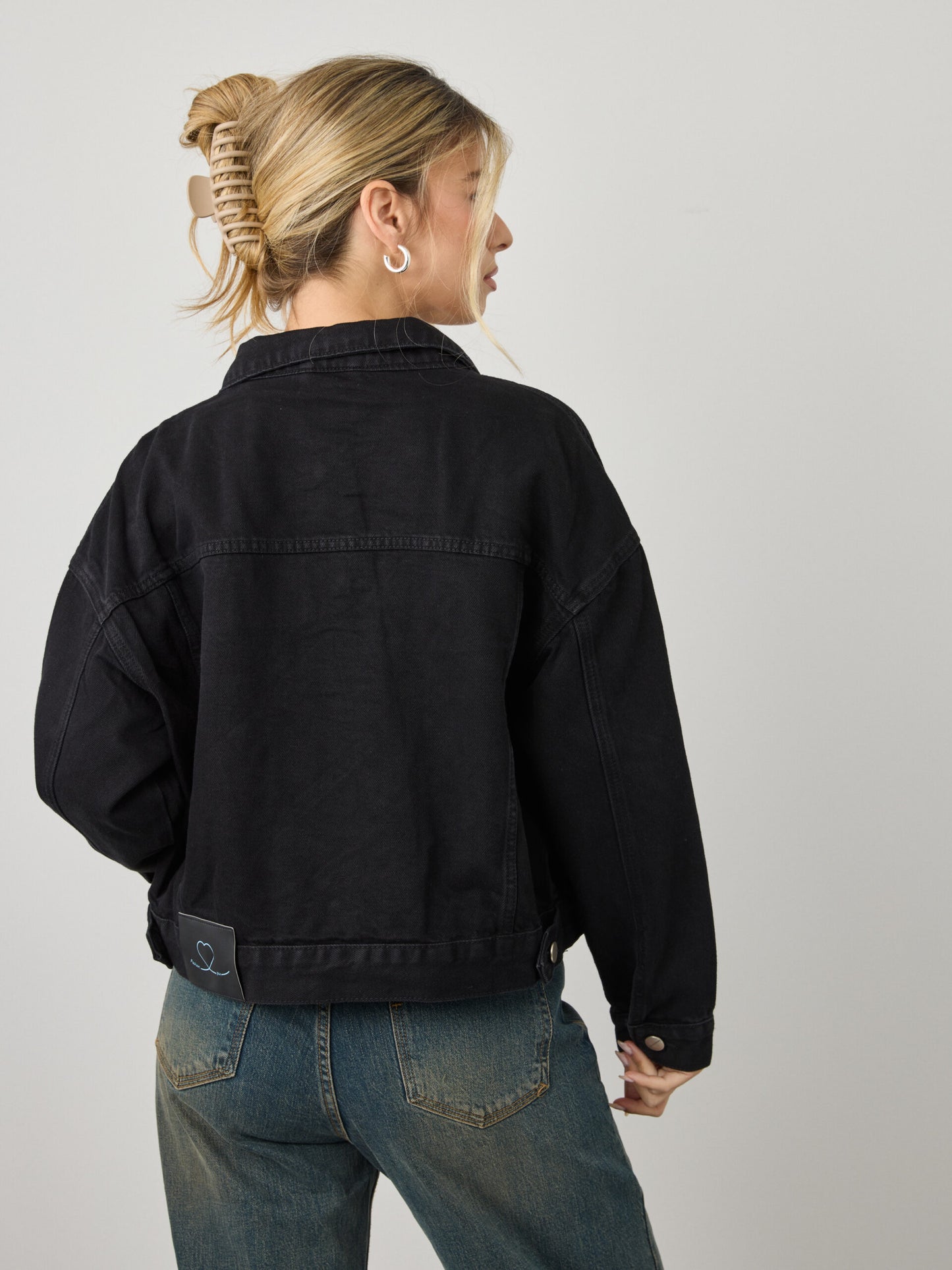 ג'קט ג'ינס טורי | שחור