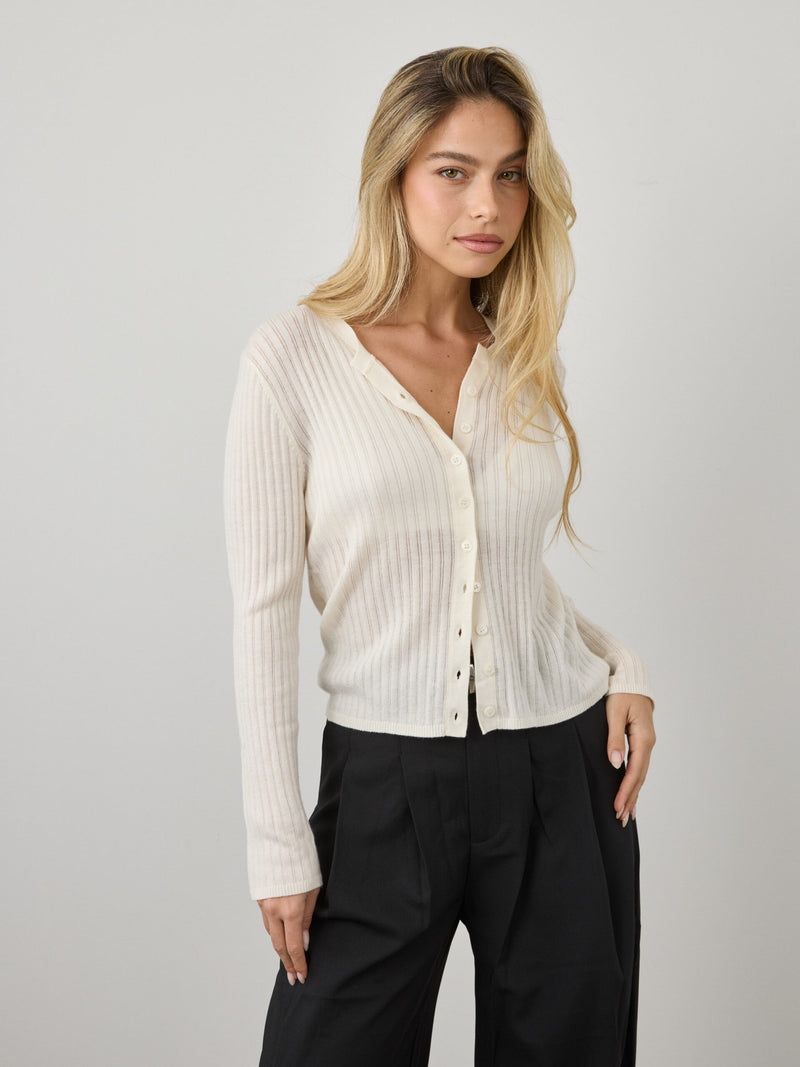 קרדיגן ניקי | לבן