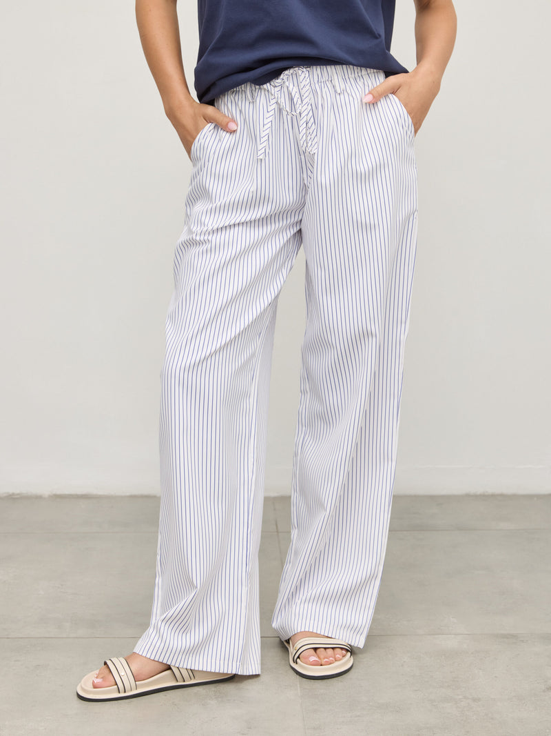 מכנסי דניאל | פסים לבן