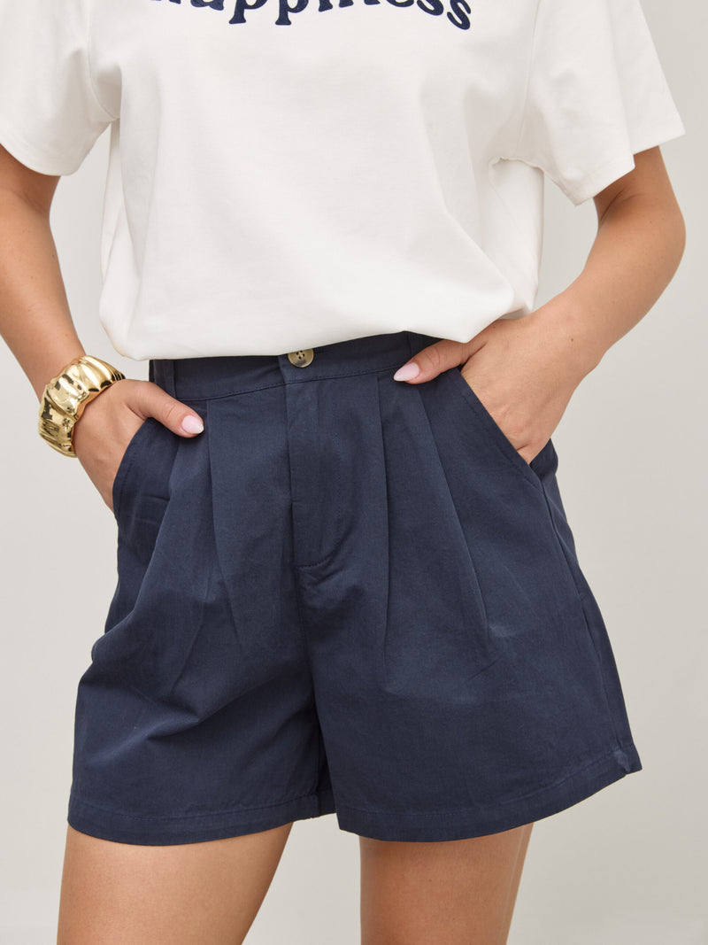 מכנסיים קצרים מחוייטים פרנקו | כחול