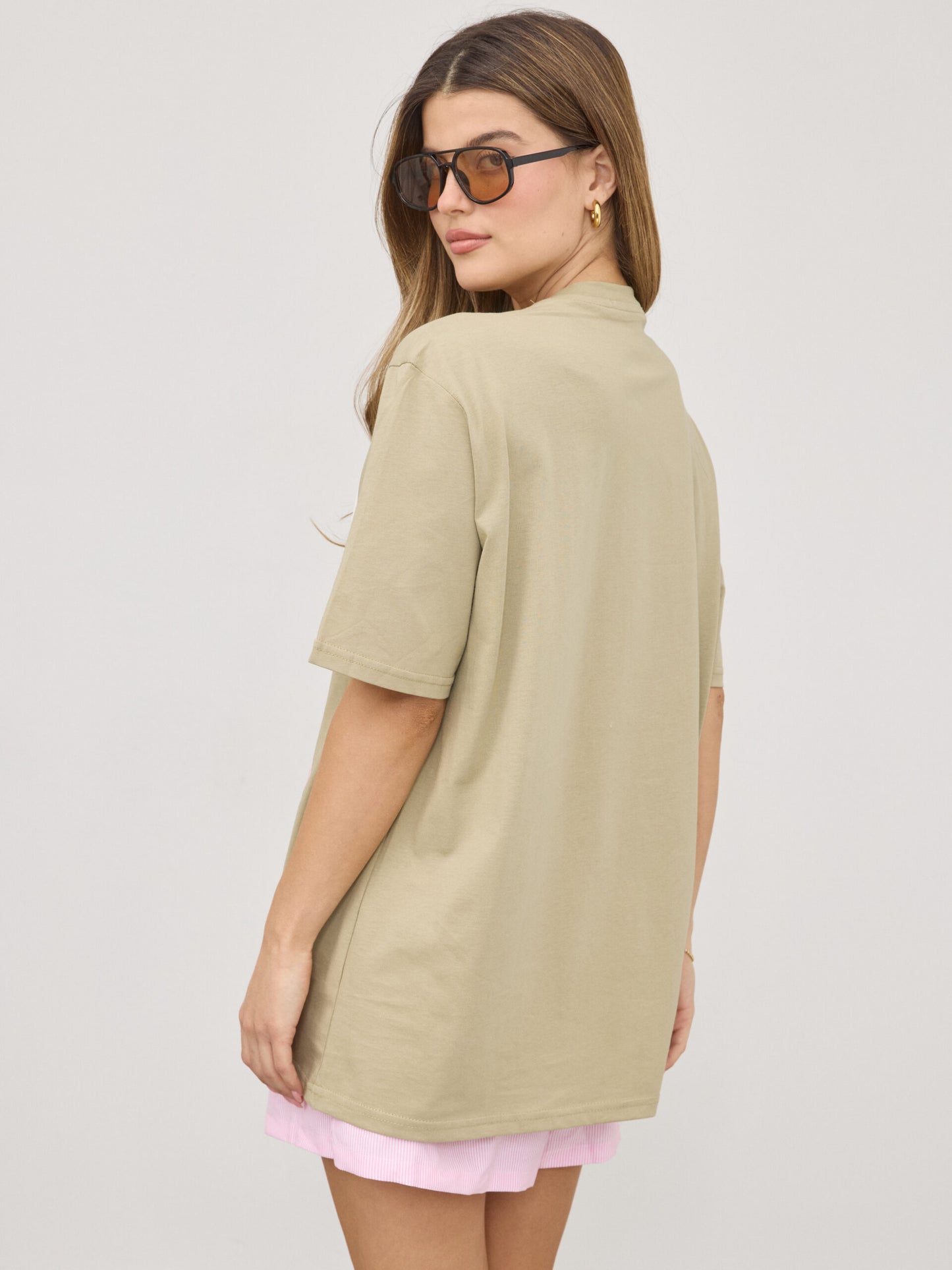 טישירט הדפס LOS ANGELES | ירוק