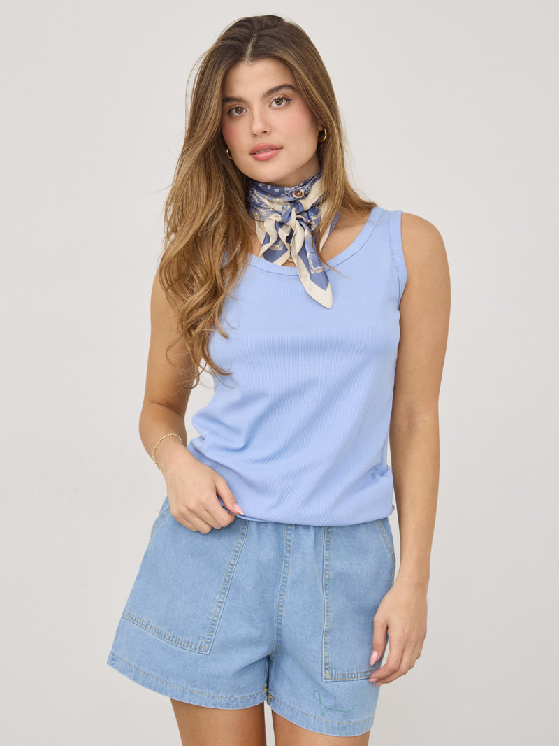 גופיית בייסיק טראוויס | כחול