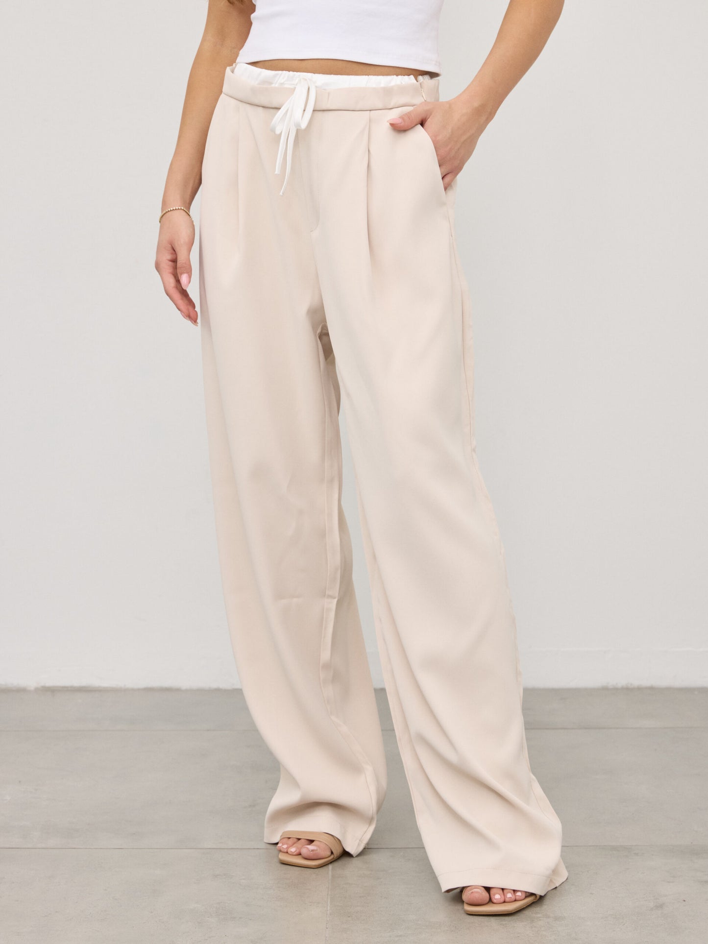 מכנסי חגורת בוקסר לייני | בז'