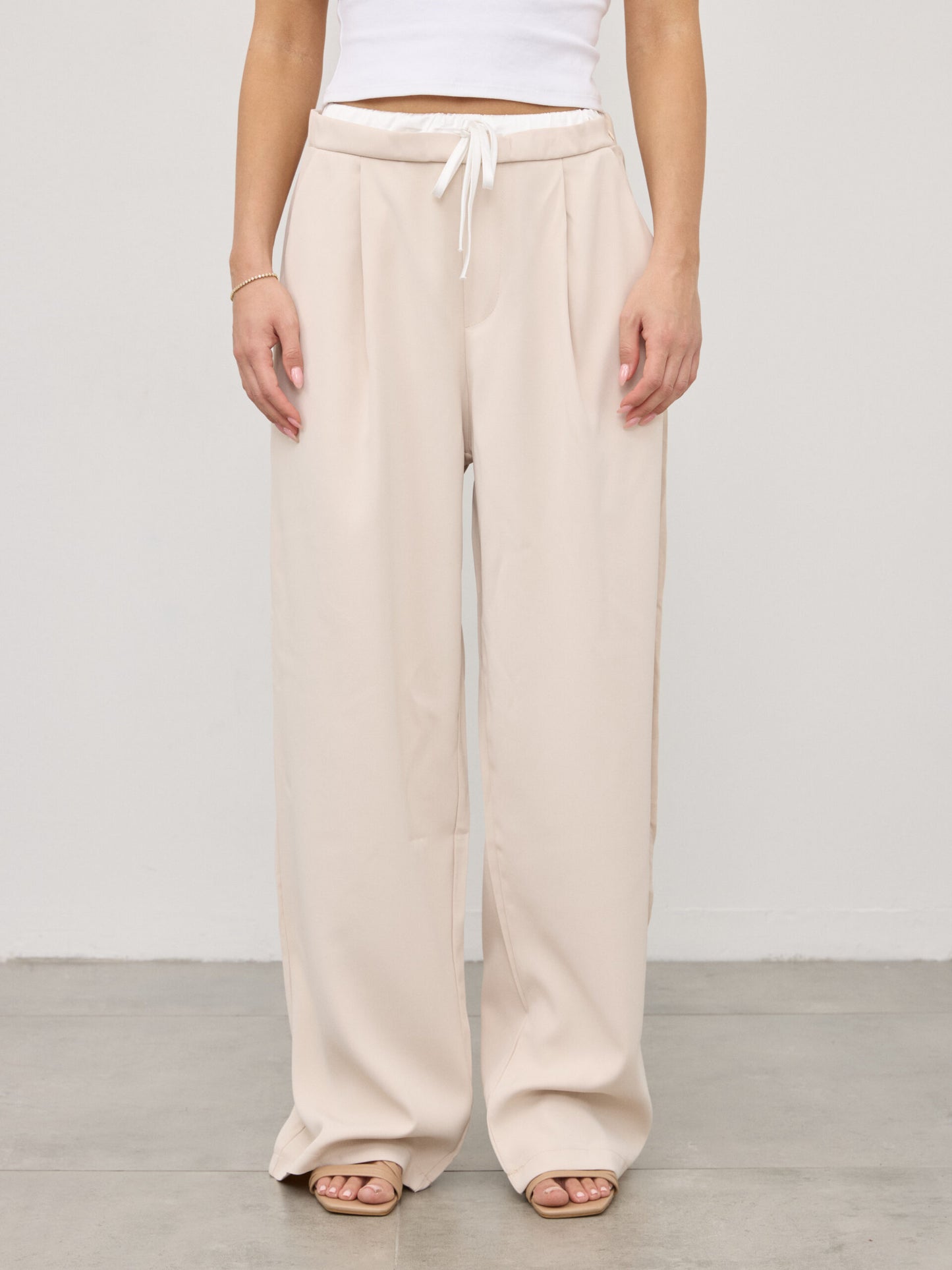 מכנסי חגורת בוקסר לייני | בז'