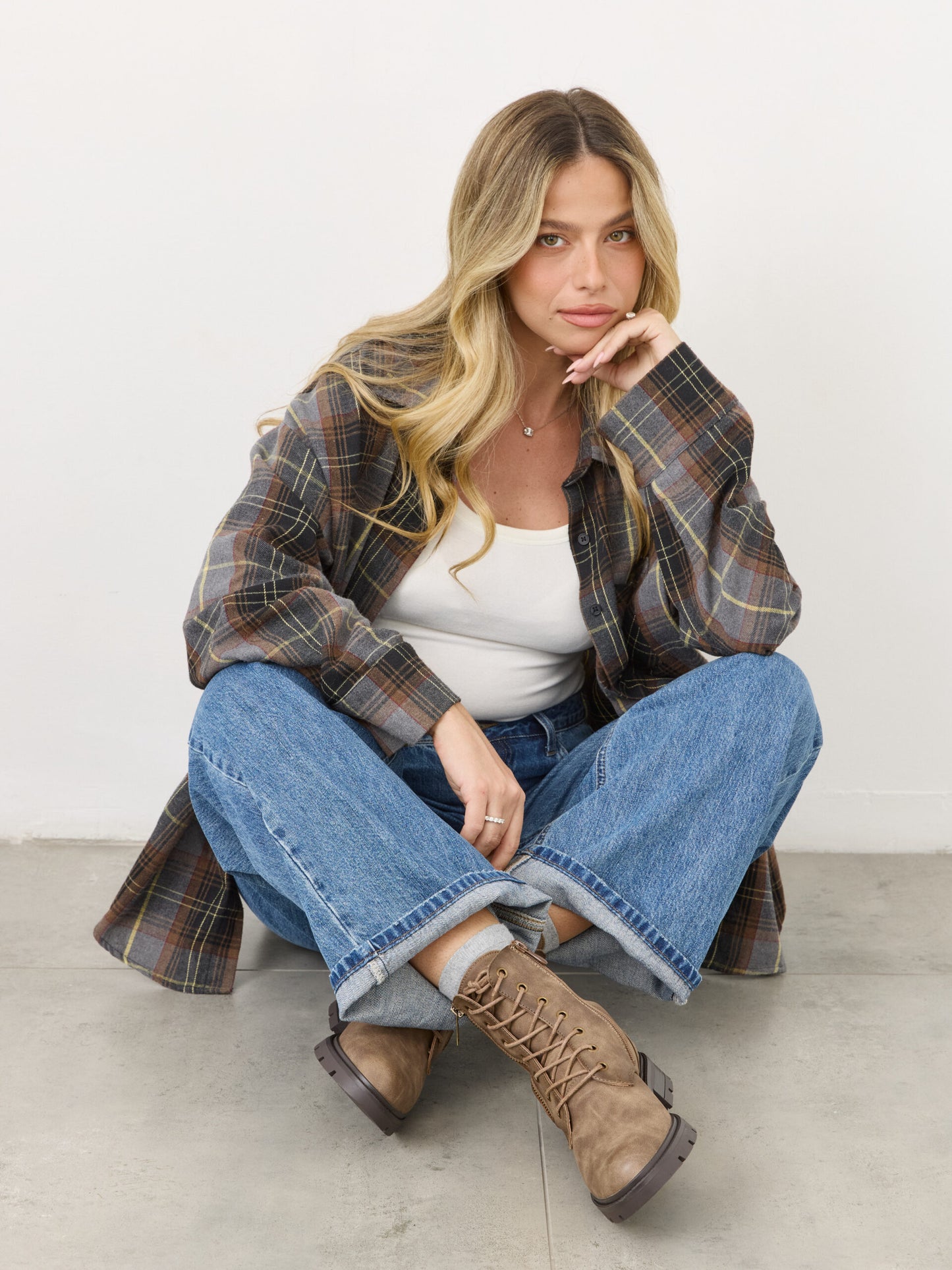 מגפוני טרקטור שרוכים דייגו | חאקי