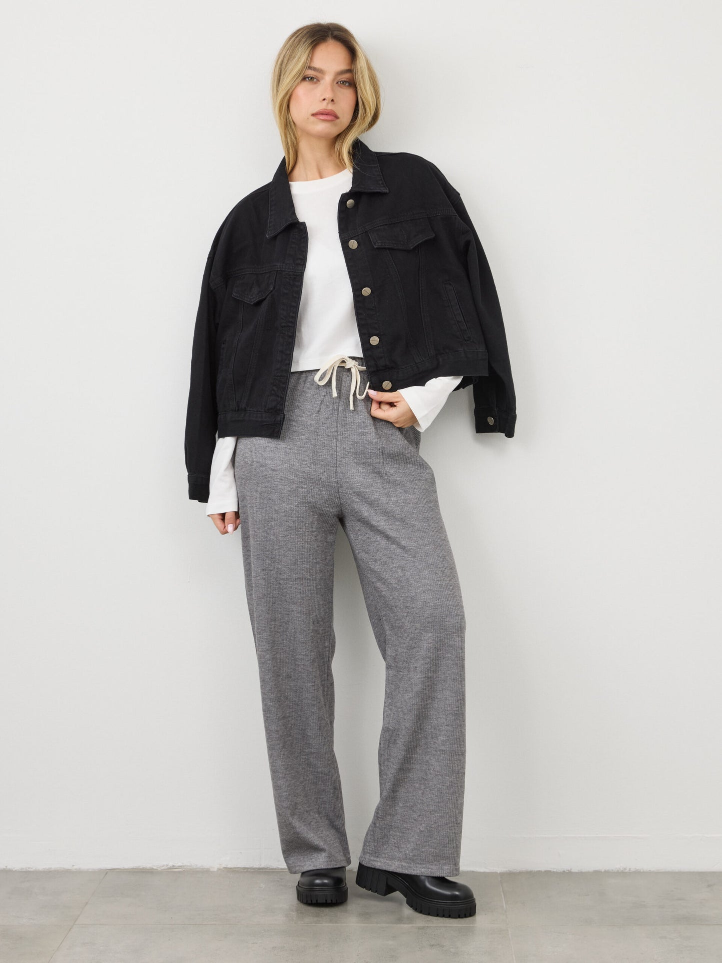 מכנסיים ארוכים ברנה | אפור