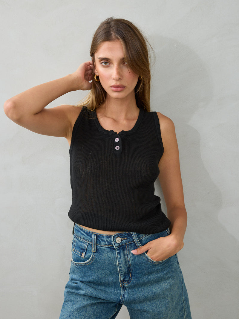 גופיית בייסיק ריו | שחור