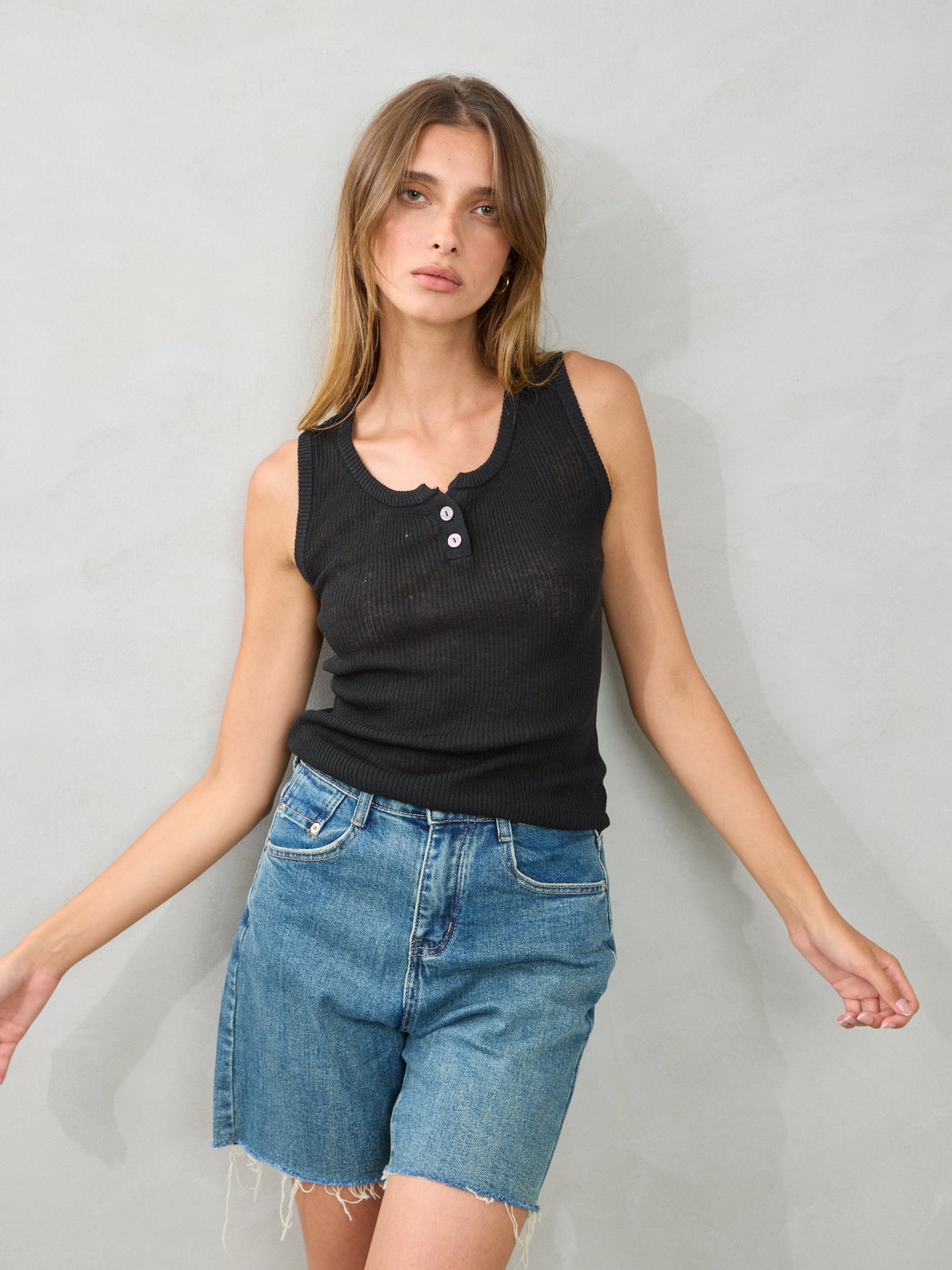 גופיית בייסיק ריו | שחור