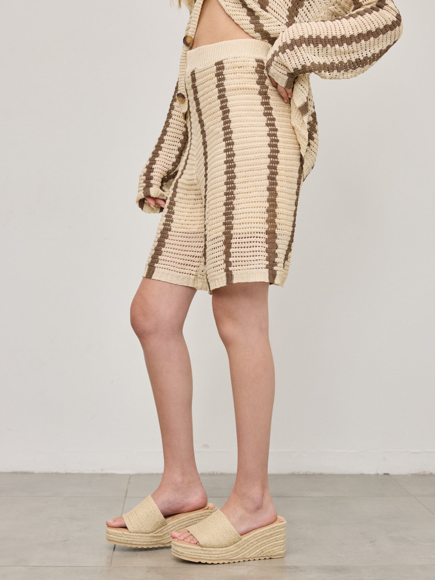 מכנסיים קצרים פסים קרושה לואיז | ירוק