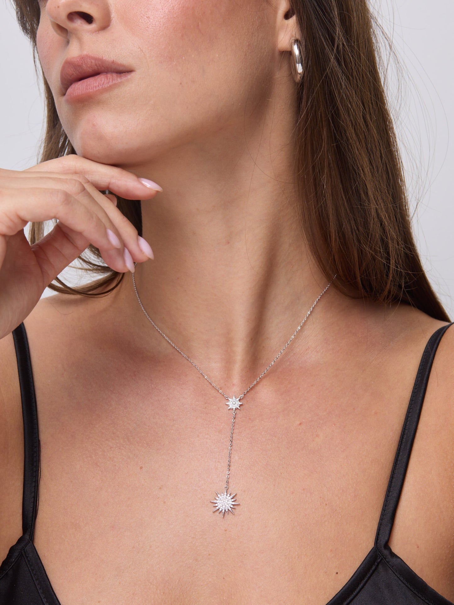 שרשרת תליוני כוכבים אסטרה | כסף