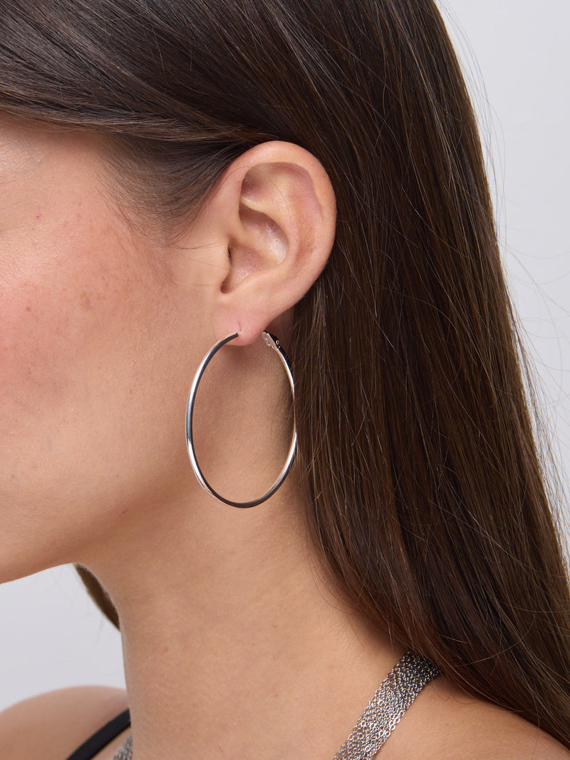 עגילי חישוק סטרלינג | כסף