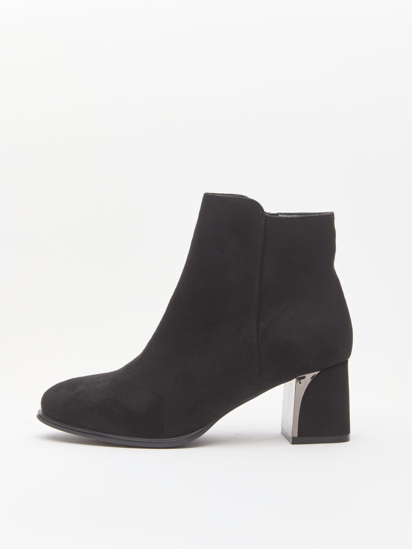 מגפוני עקב דמוי זמש  מרליס | שחור