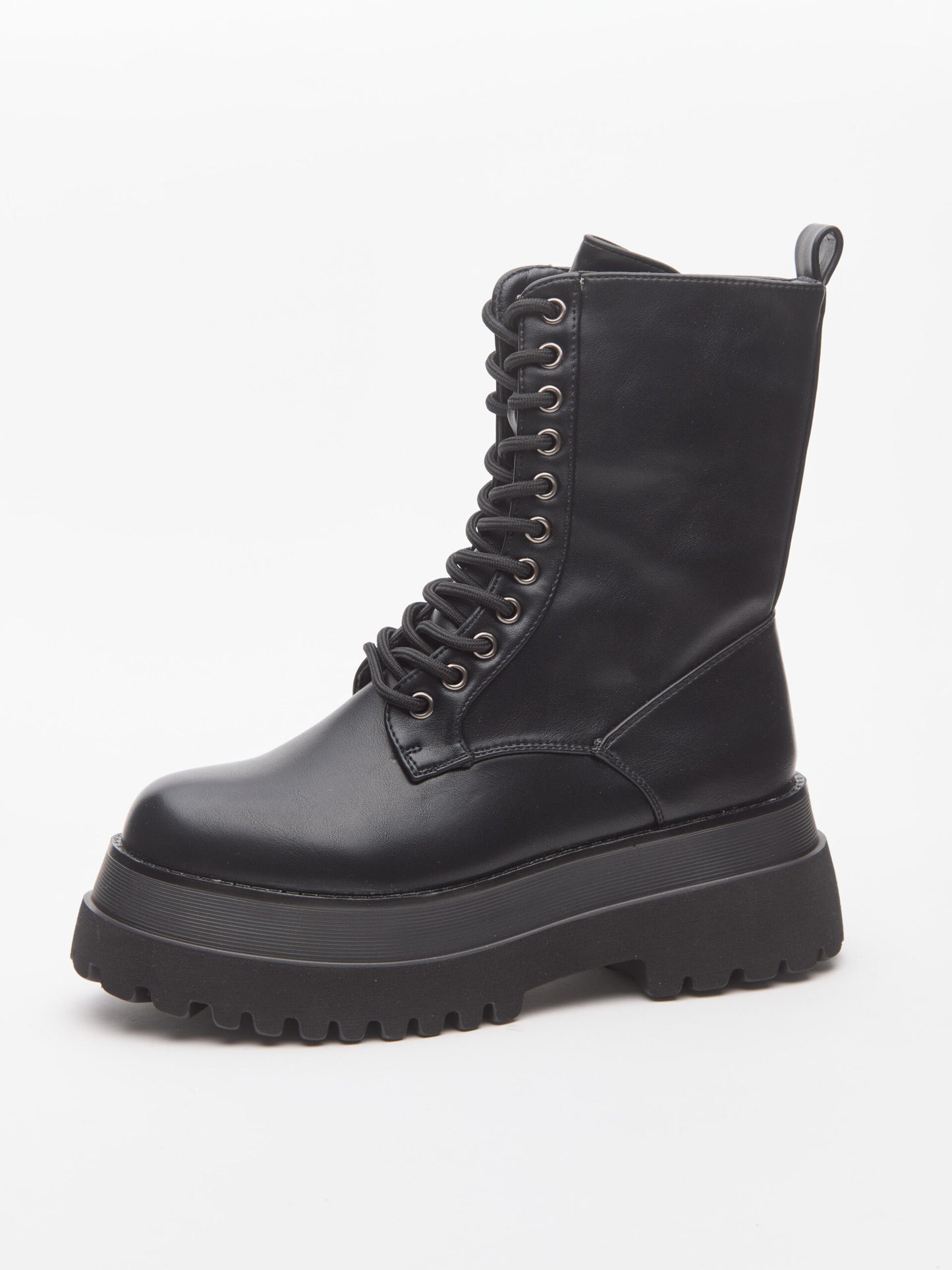 מגפי פלטפורמה שרוכים מרקוס | שחור