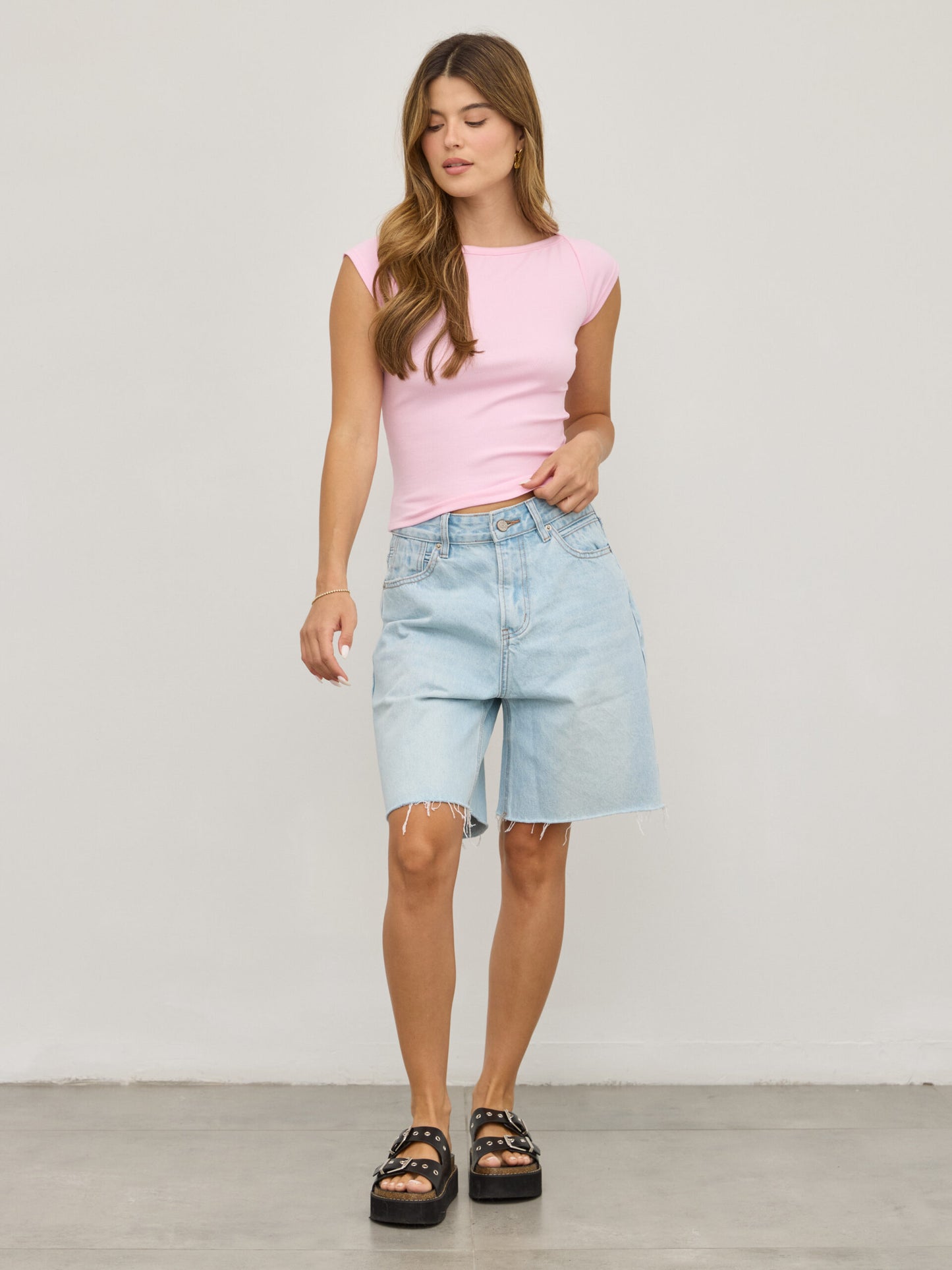 טישירט בייסיק זואי | ורוד