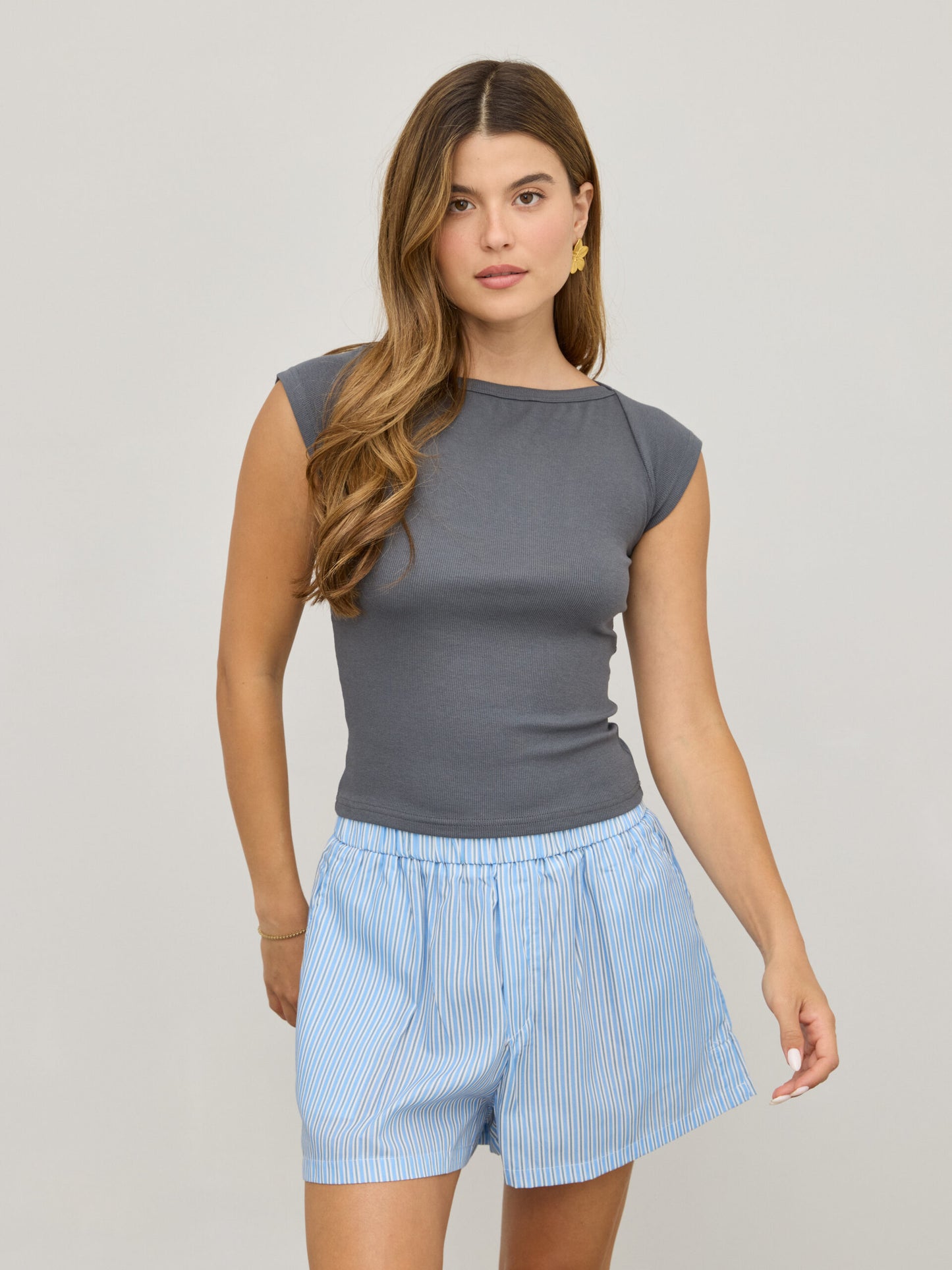 טישירט בייסיק זואי | אפור