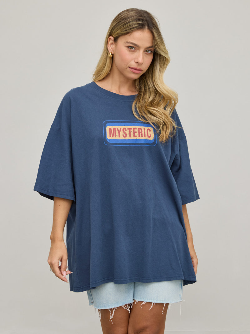 טישירט אוברסייז פרינט MYSTERIC | כחול