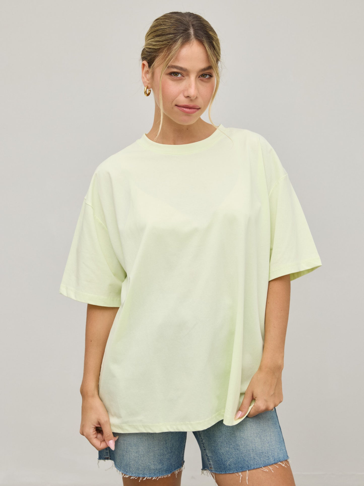 טישירט בייסיק אוברסייז נואלי | ירוק