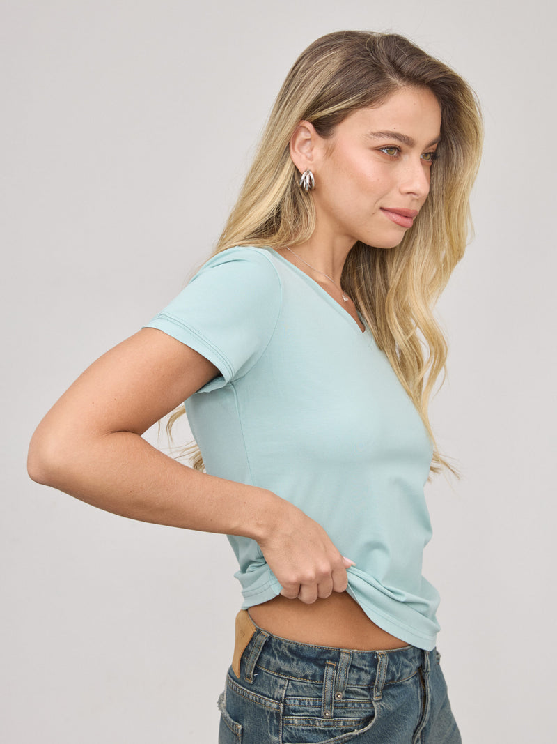 טישירט בייסיק דמון | ירוק